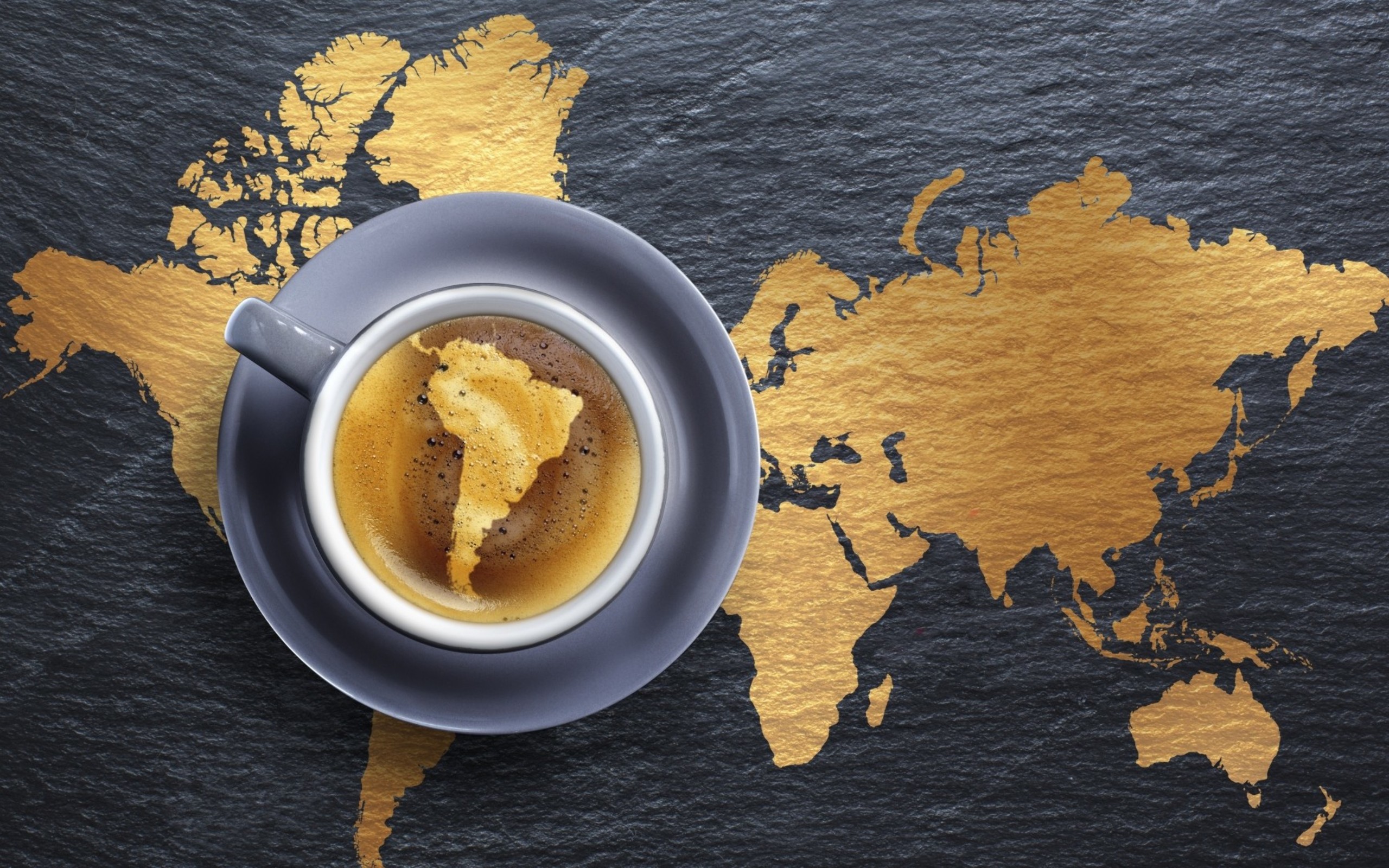 General 2560x1600 world map coffee Earth South America Africa Europe Asia Australia North America digital art