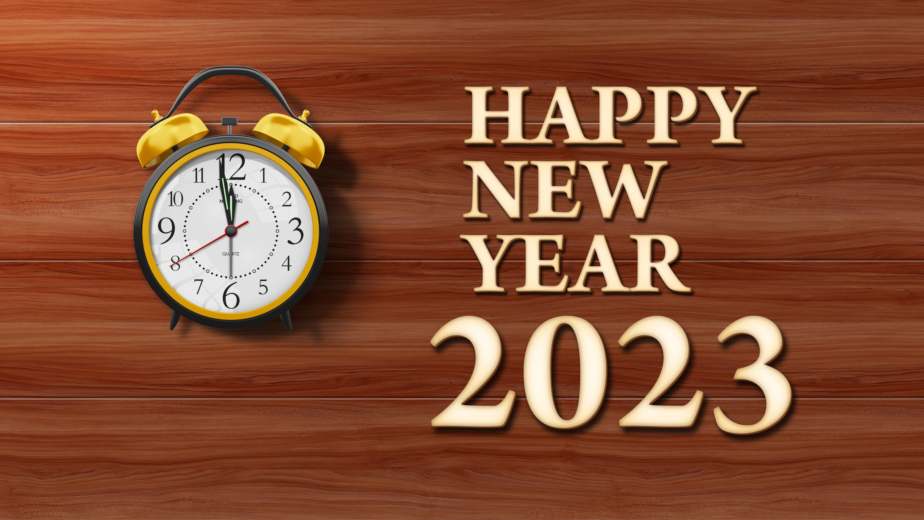 General 3000x1688 2023 (year) New Year clocks holiday digital art text