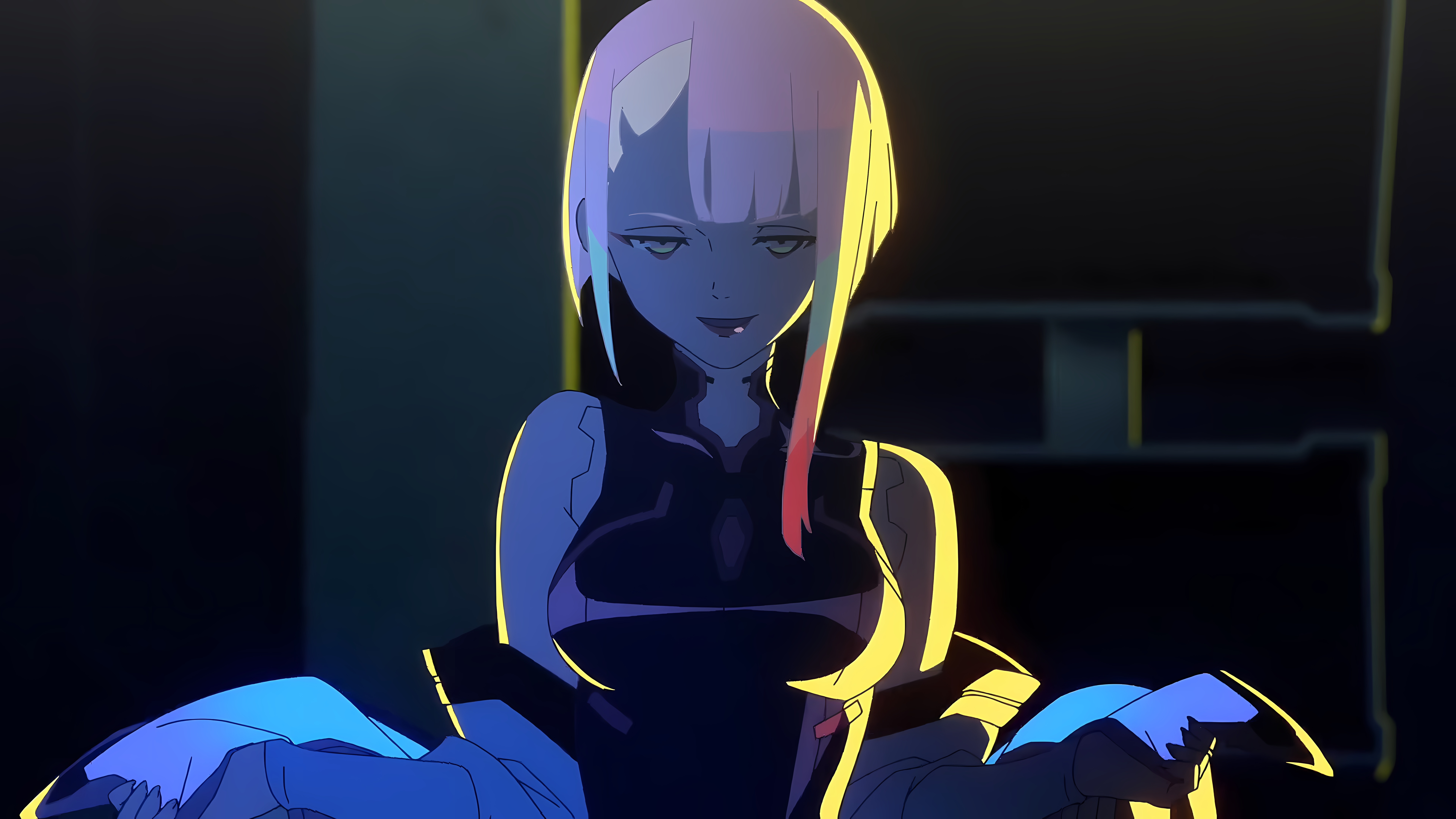 Anime 7680x4320 Cyberpunk: Edgerunners Cyberpunk 2077 Lucy (Edgerunners) anime anime girls Anime screenshot