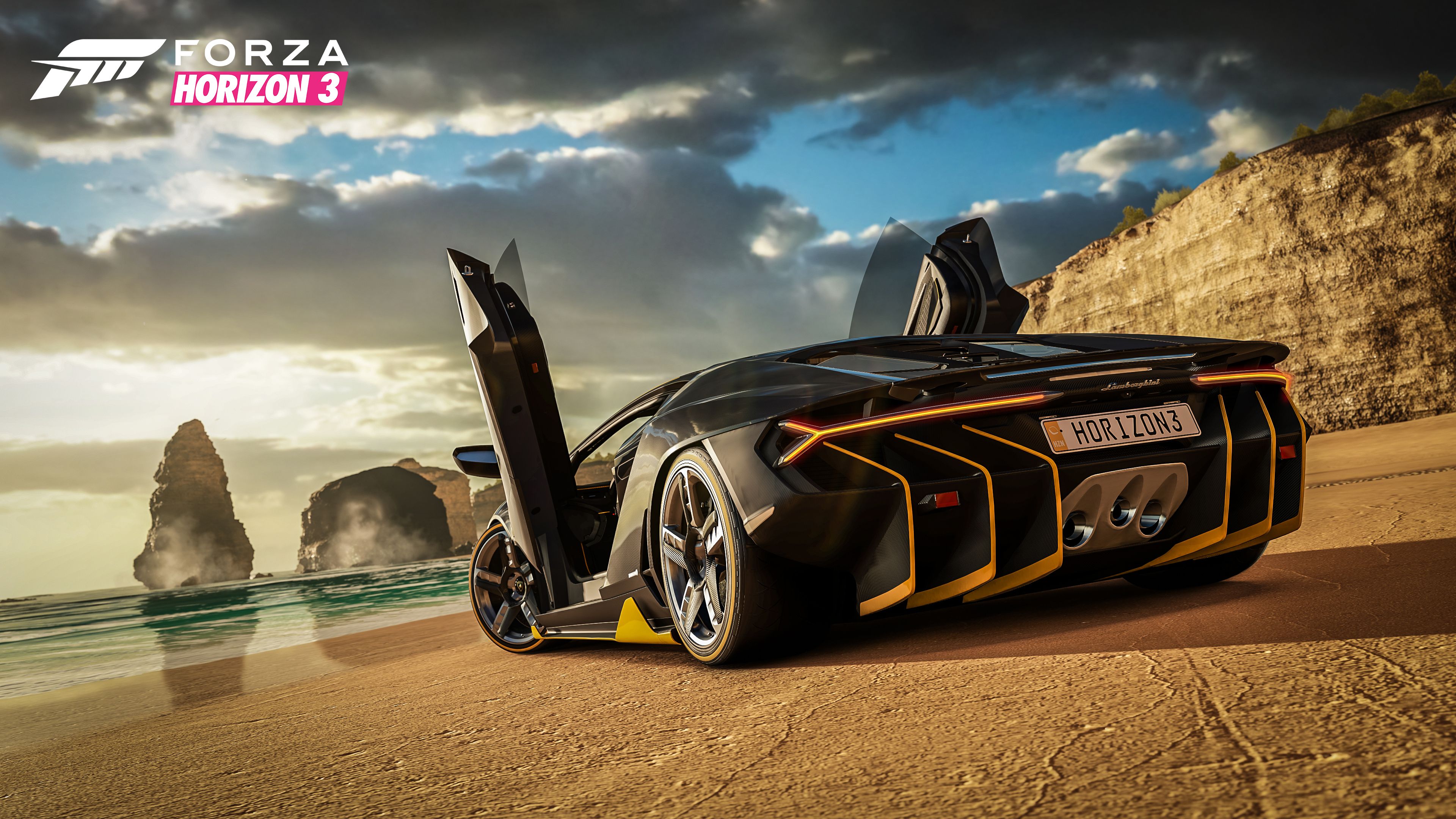 General 3840x2160 Forza Horizon 3 video games racing Lamborghini CGI car