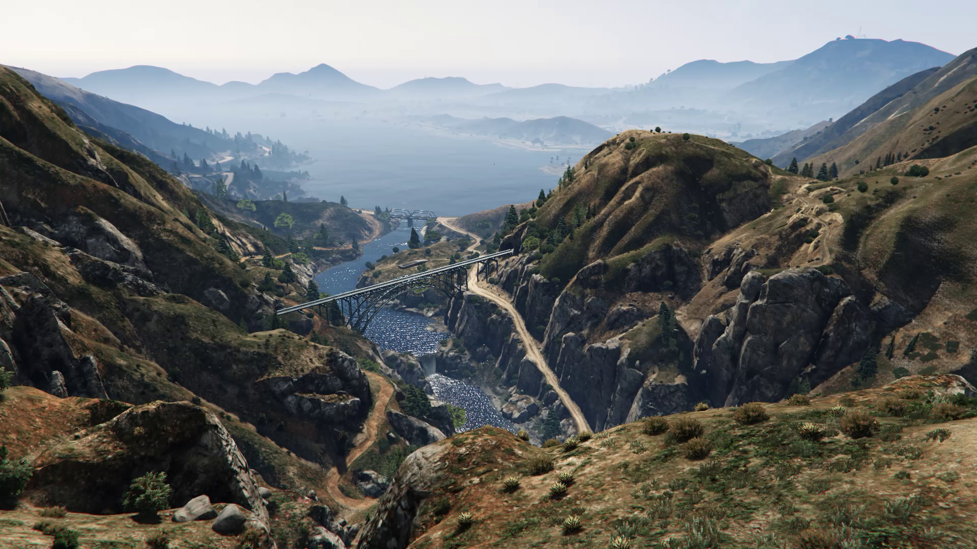 General 1920x1080 video game landscape Grand Theft Auto Online Grand Theft Auto V video games Rockstar Games PC gaming Grand Theft Auto CGI mountains