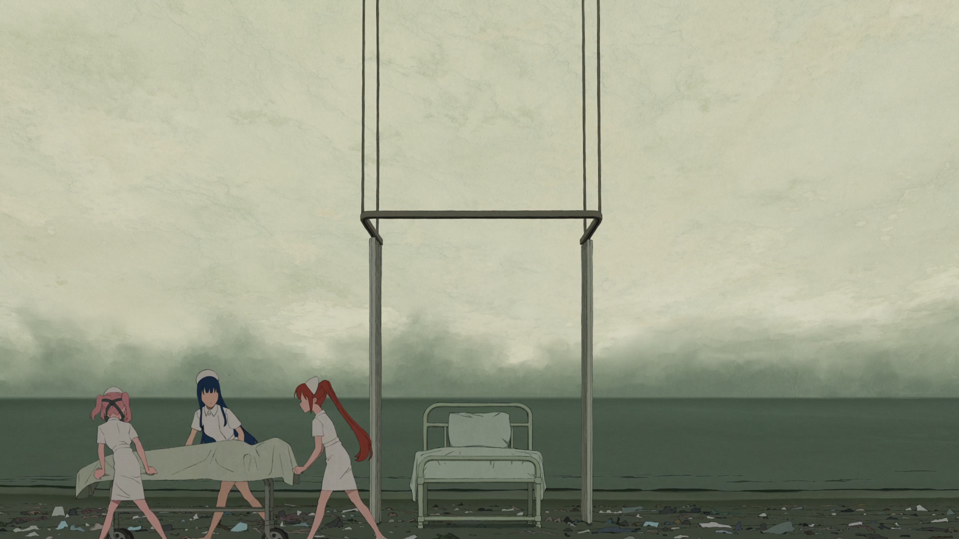 HD wallpaper: Mahou Shoujo Magical Destroyers, anime girls, beach