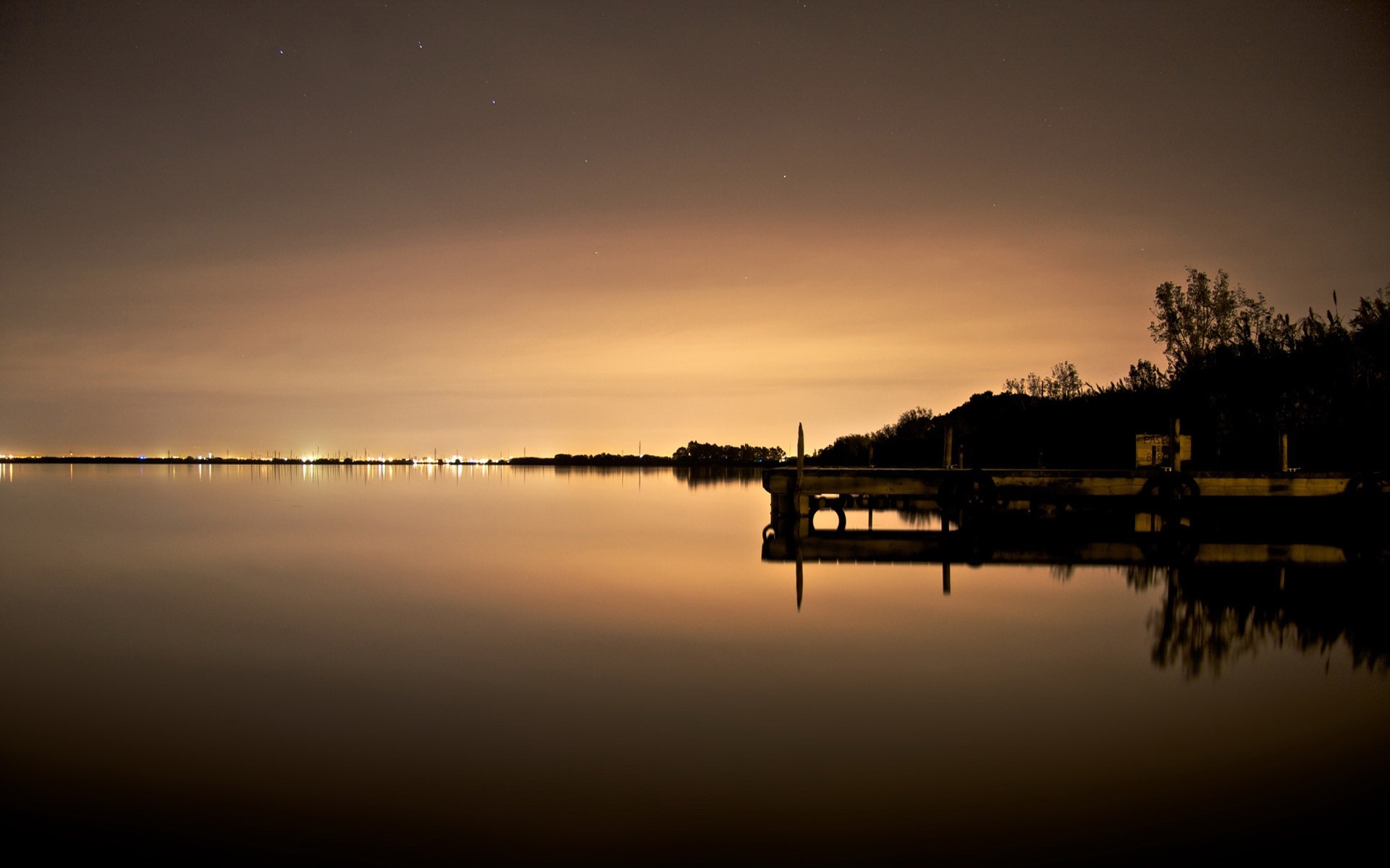 General 1920x1200 pier reflection lake twilight water sky