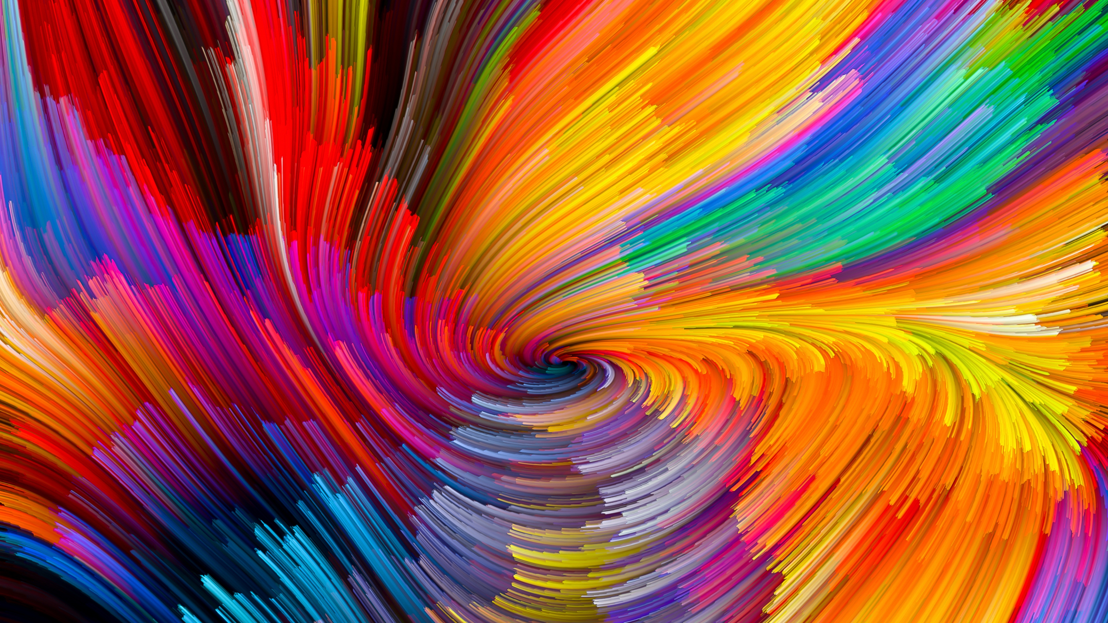 General 3840x2160 spiral colorful artwork abstract
