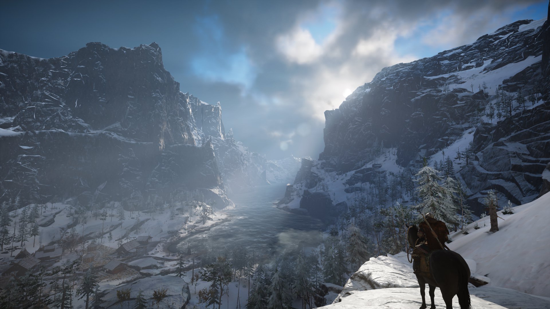 General 1920x1080 Assassin's Creed Assassin's Creed: Valhalla video games CGI snow mountains nature clouds horse Ubisoft