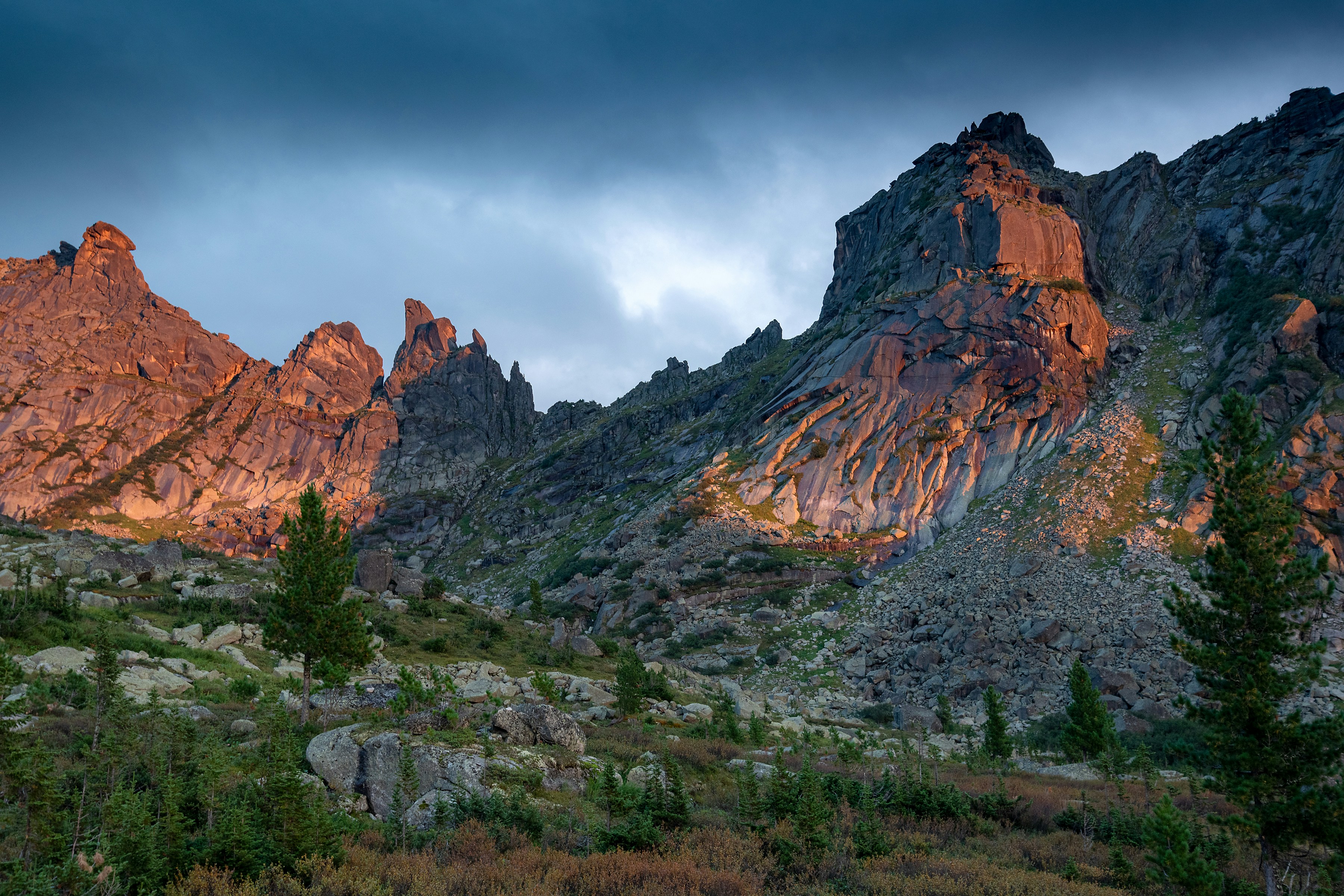 General 3600x2400 landscape mountains nature trees clouds