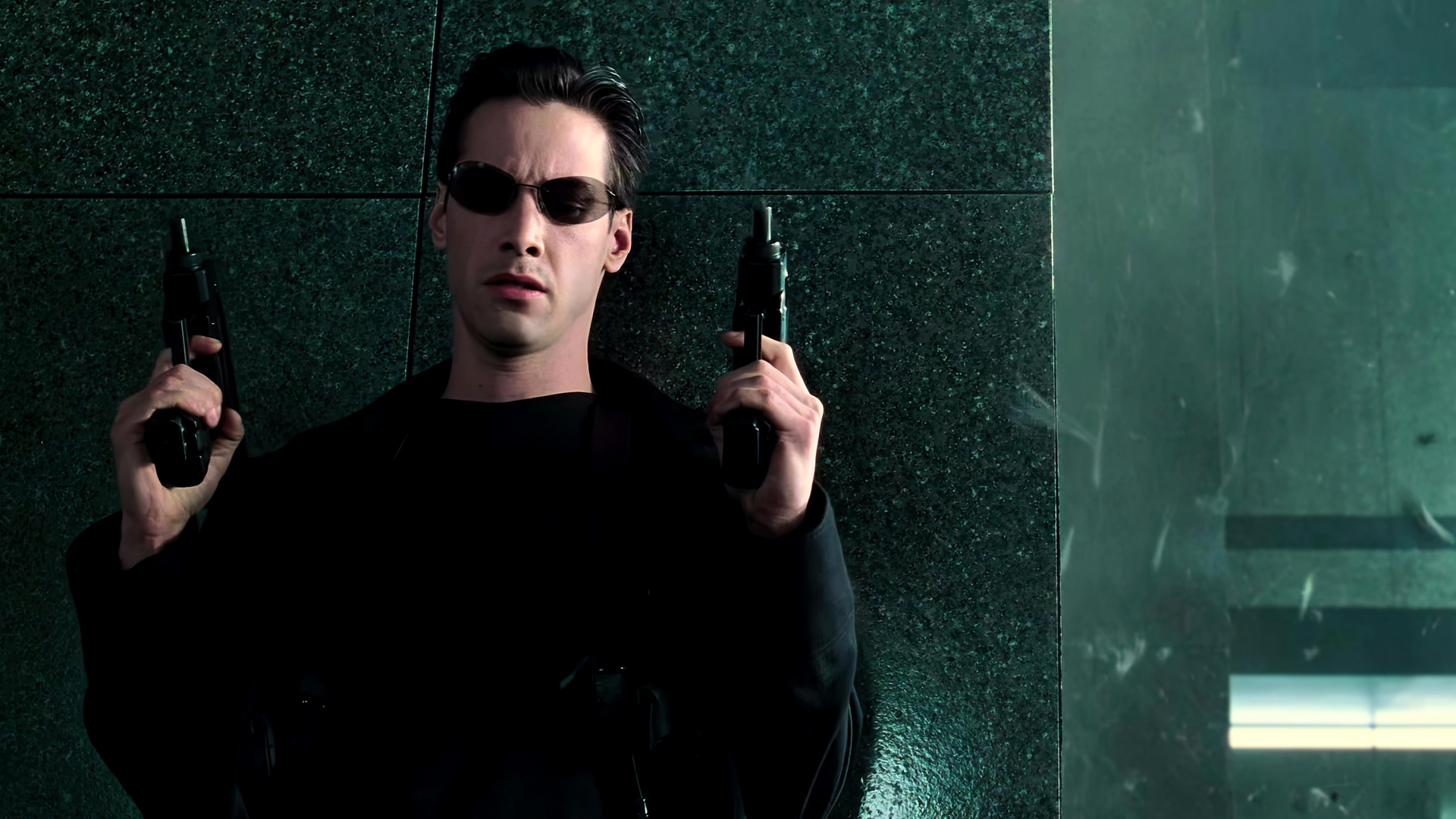 People 1920x1080 The Matrix film stills Neo Keanu Reeves actor sunglasses