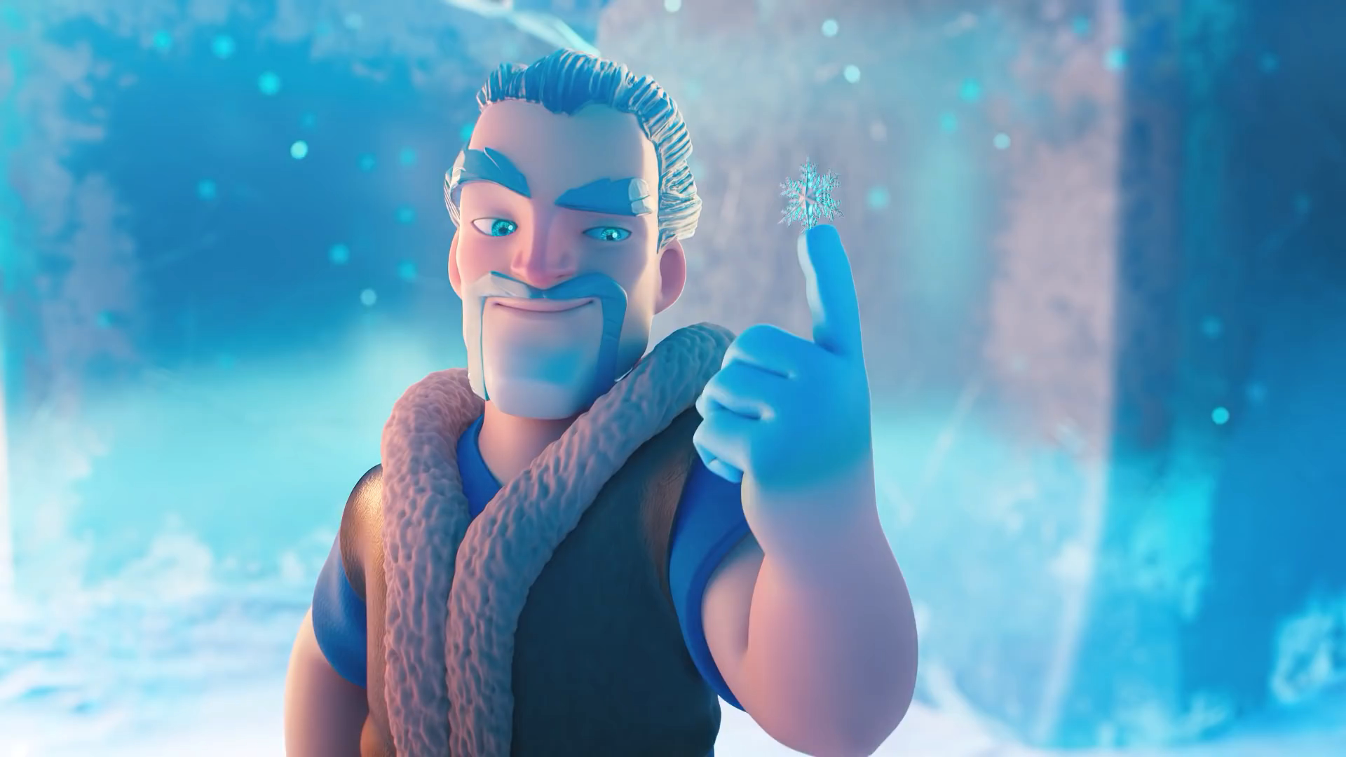 General 1920x1080 Clash Royale video game art snowflakes wizard looking at viewer video game characters video games smiling beard