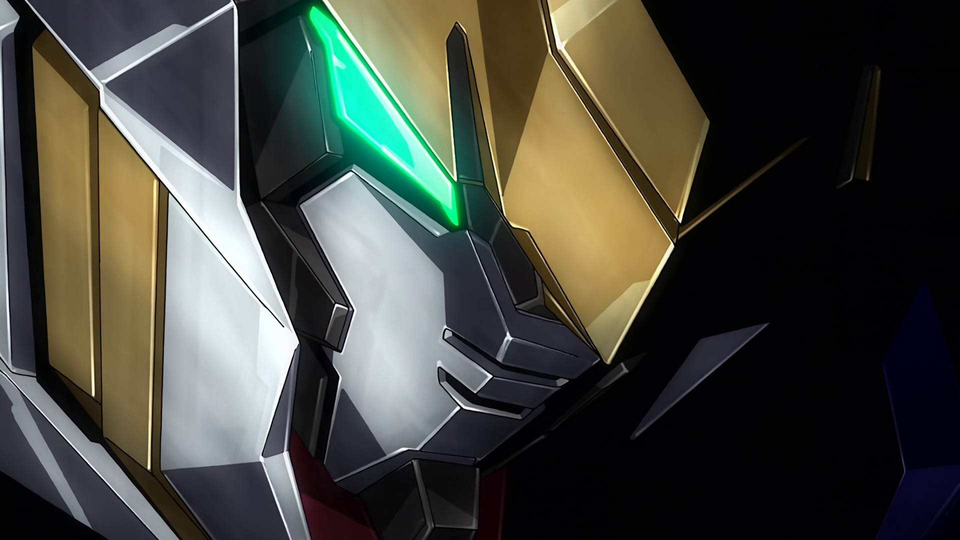 Anime 1920x1080 Mobile Suit Gundam: Iron-Blooded Orphans Gundam Anime screenshot Barbatos glowing eyes mechs anime