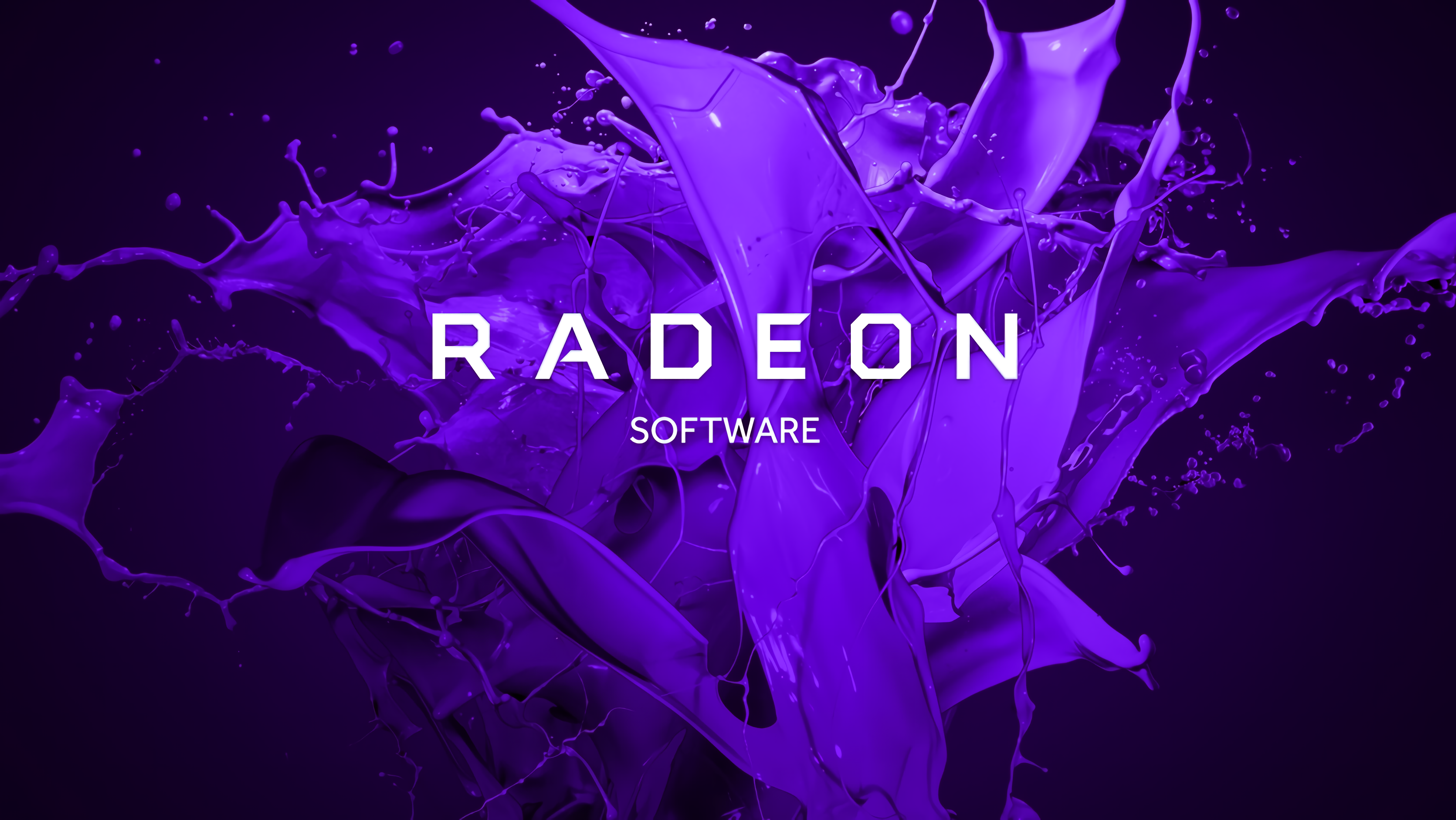 General 5040x2836 AMD Radeon abstract digital art purple background text simple background CGI