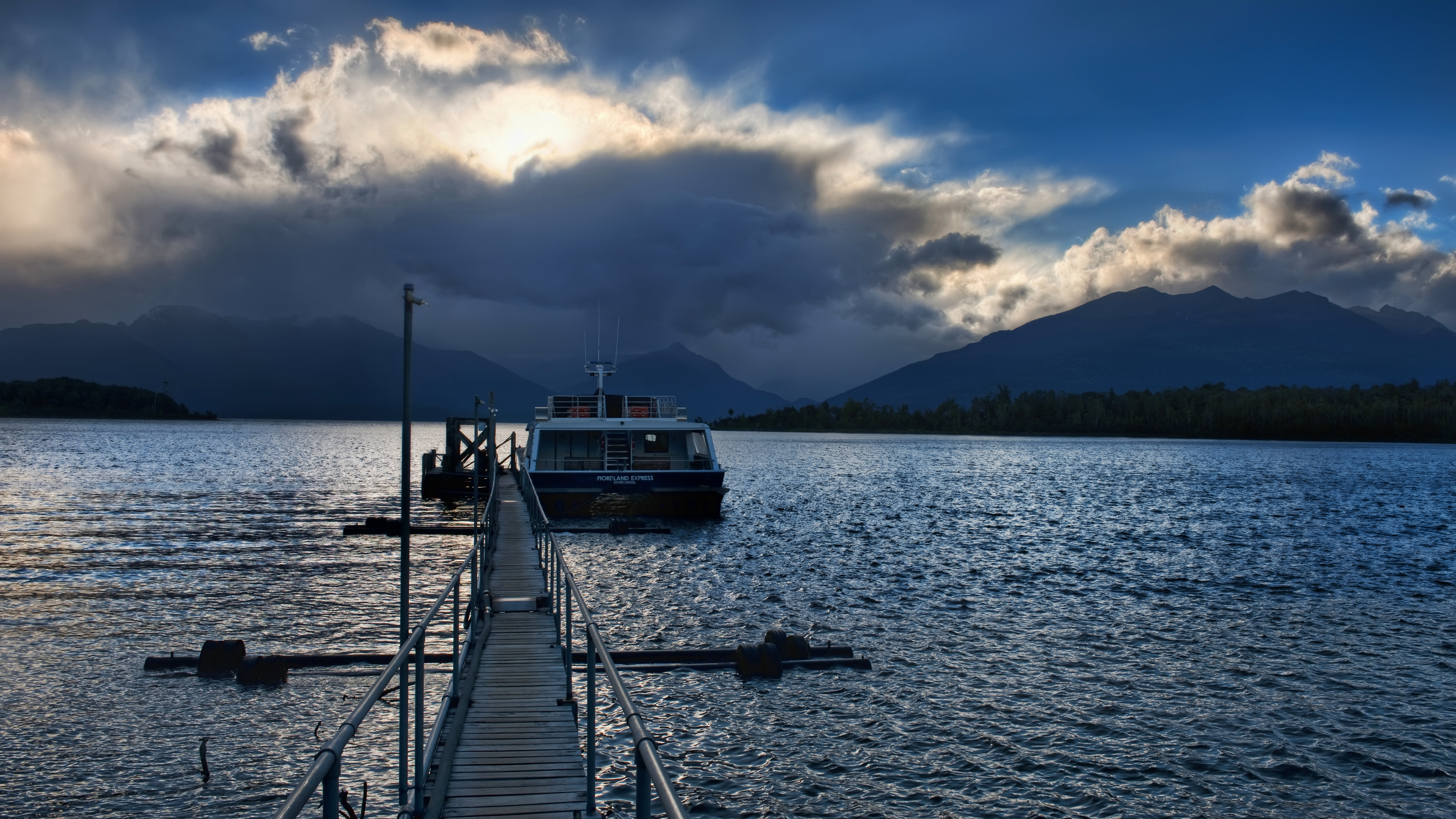 General 3840x2160 Trey Ratcliff photography water nature mountains clouds sky jetty