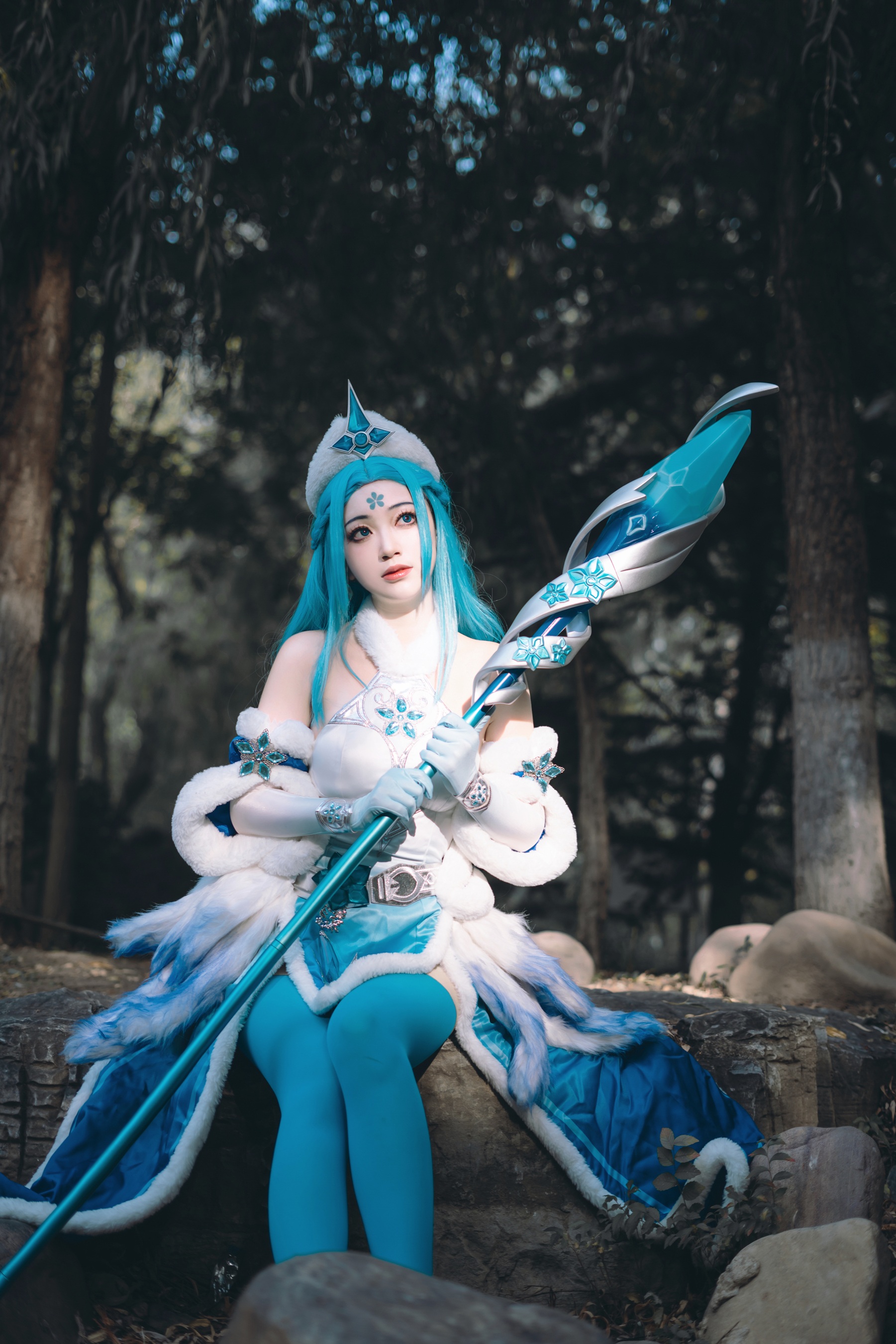 People 1801x2700 Tao Mo model cosplay Fire and Ice Asian