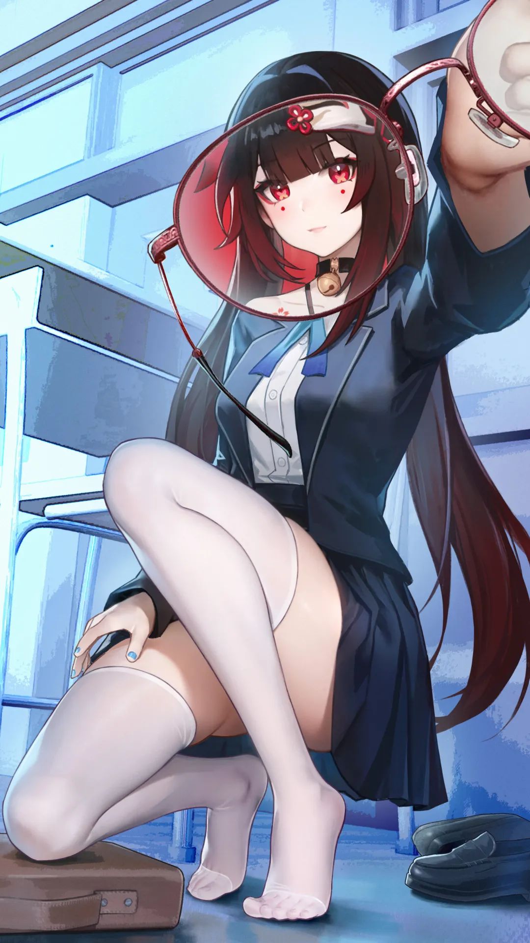 Anime 1080x1920 portrait display video game girls Sparkle (Honkai: Star Rail) white stockings