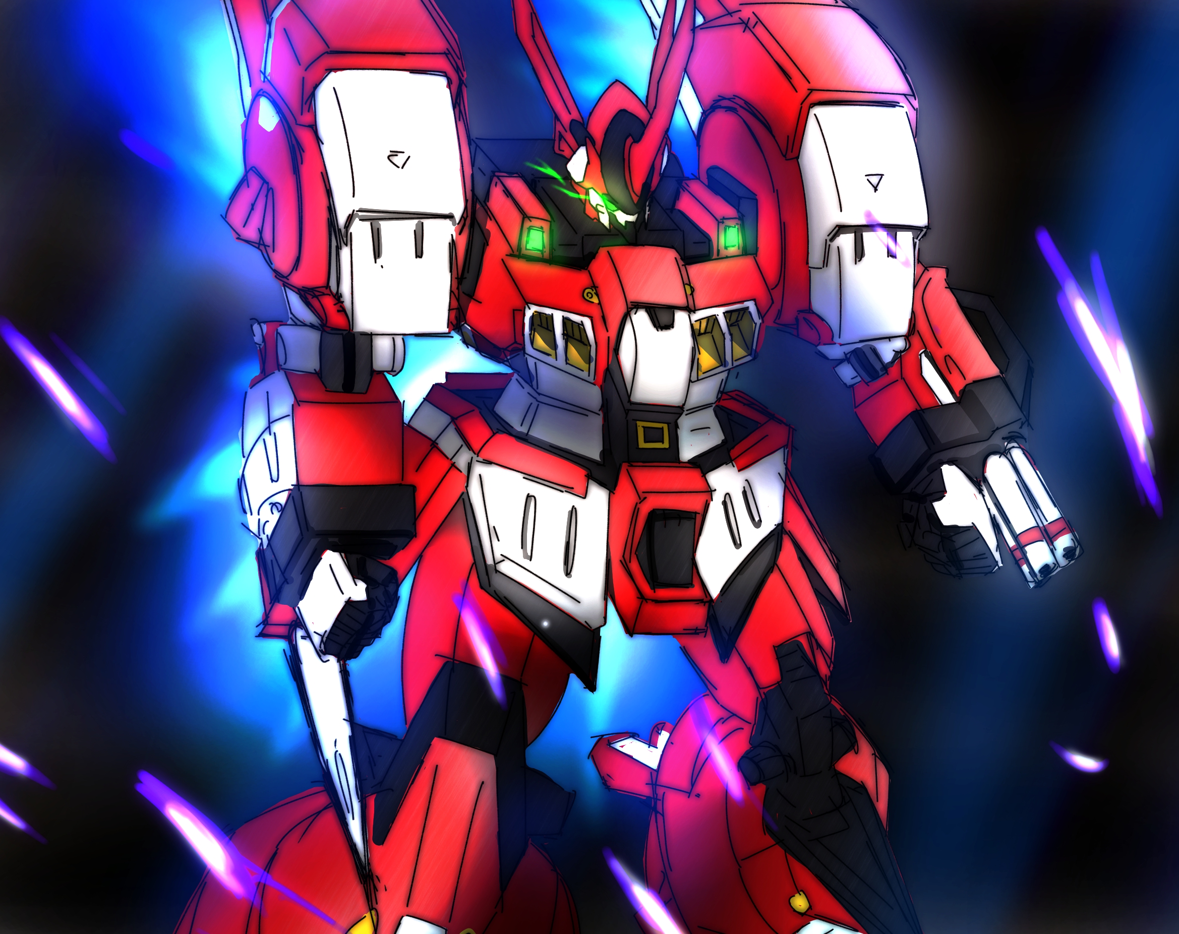 Anime 2338x1853 Alteisen mechs Super Robot Taisen anime artwork digital art fan art