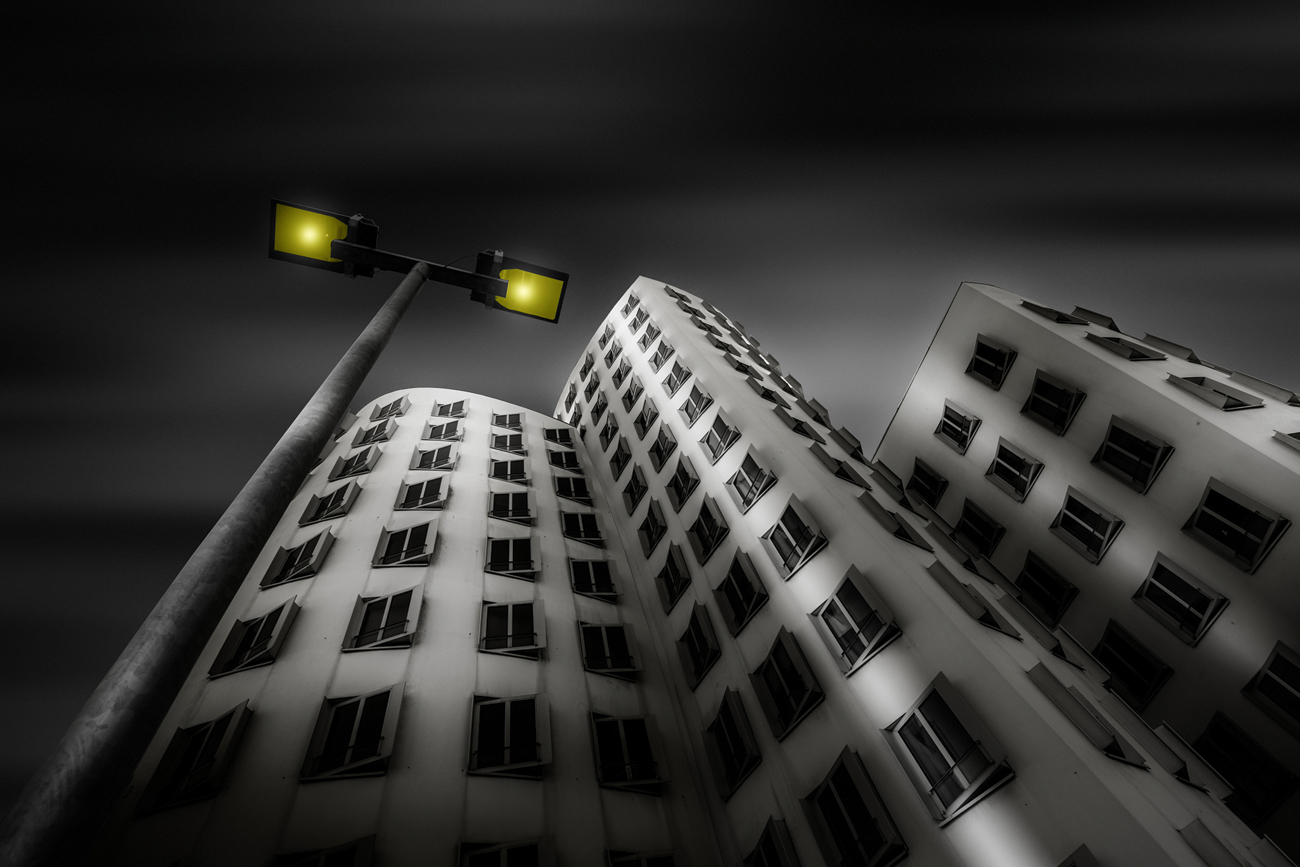 General 1300x867 photography monochrome architecture building long exposure window street light lamp selective coloring Adam Pachula