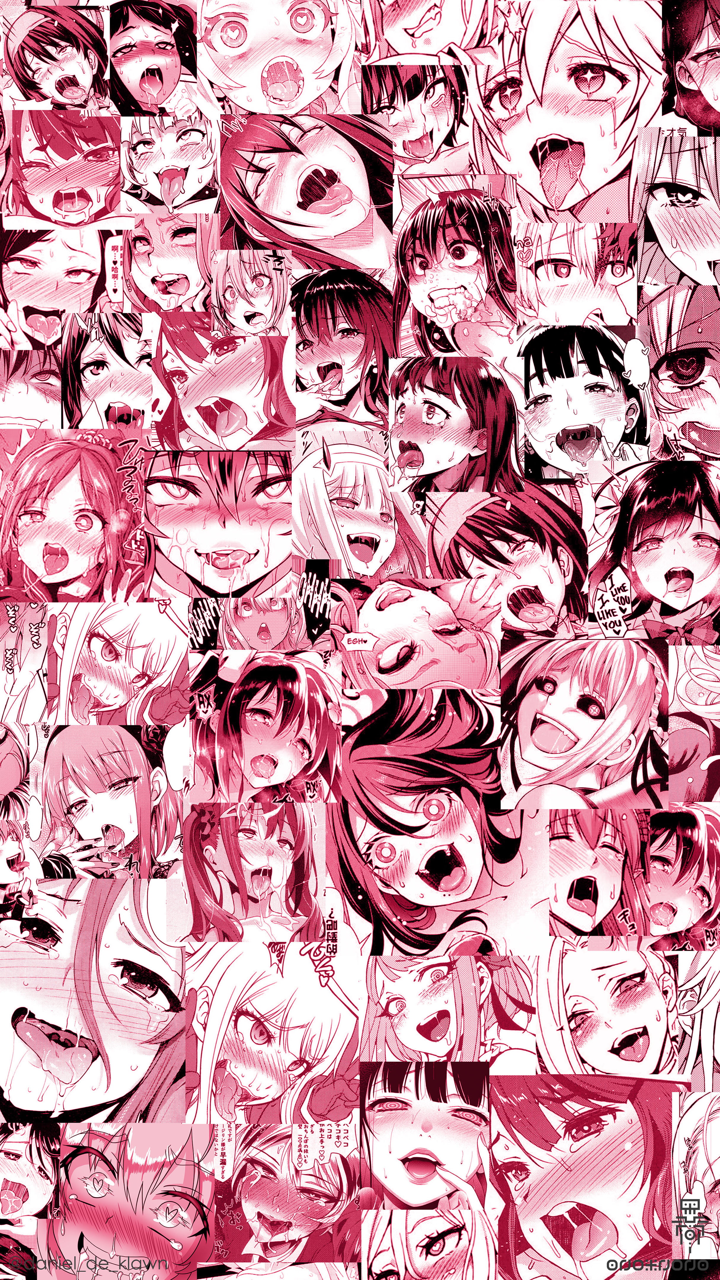 Anime 2430x4320 anime anime girls ahegao Ahegao Collage hentai