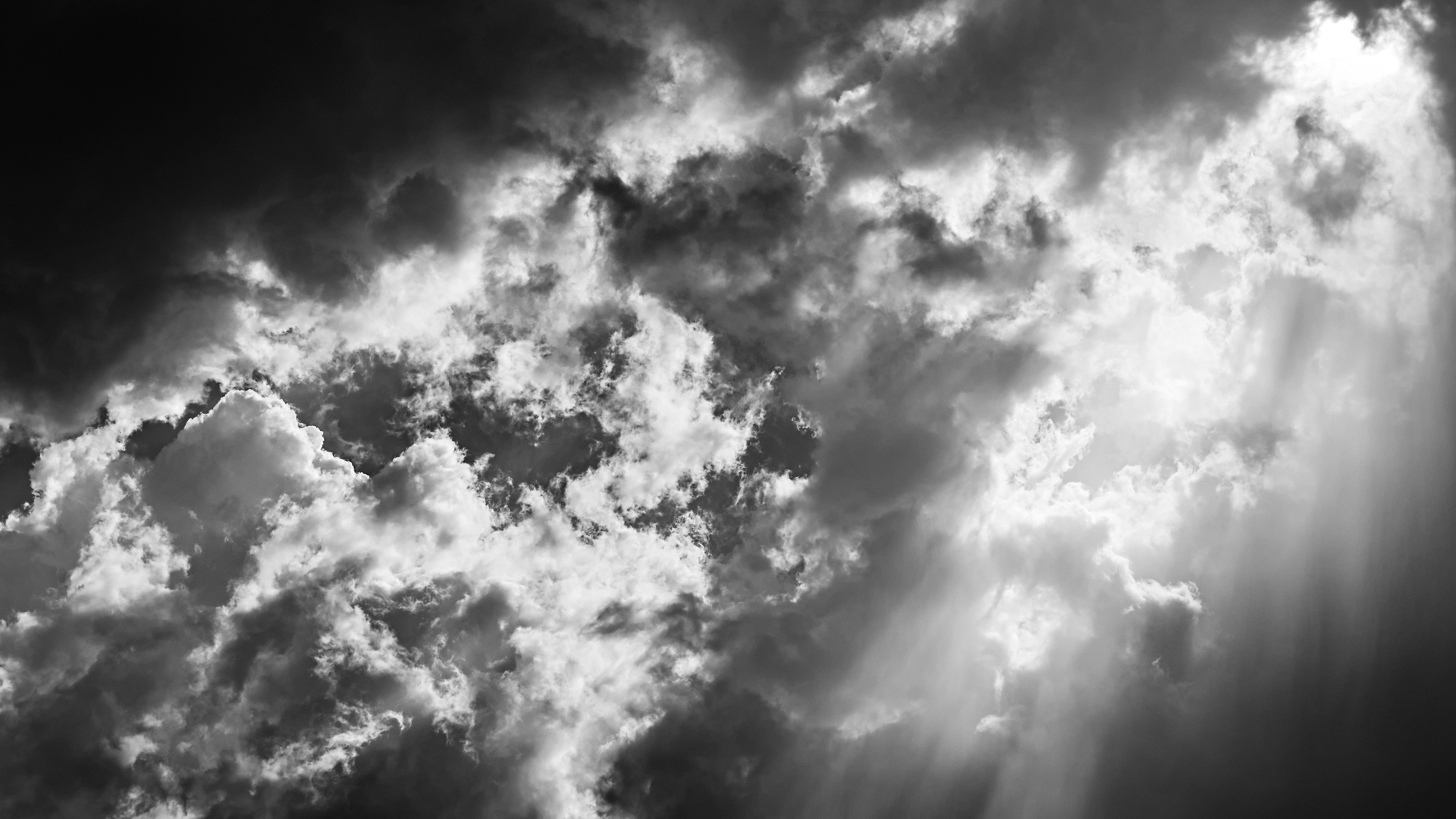 General 6016x3384 clouds nature photography monochrome sun rays
