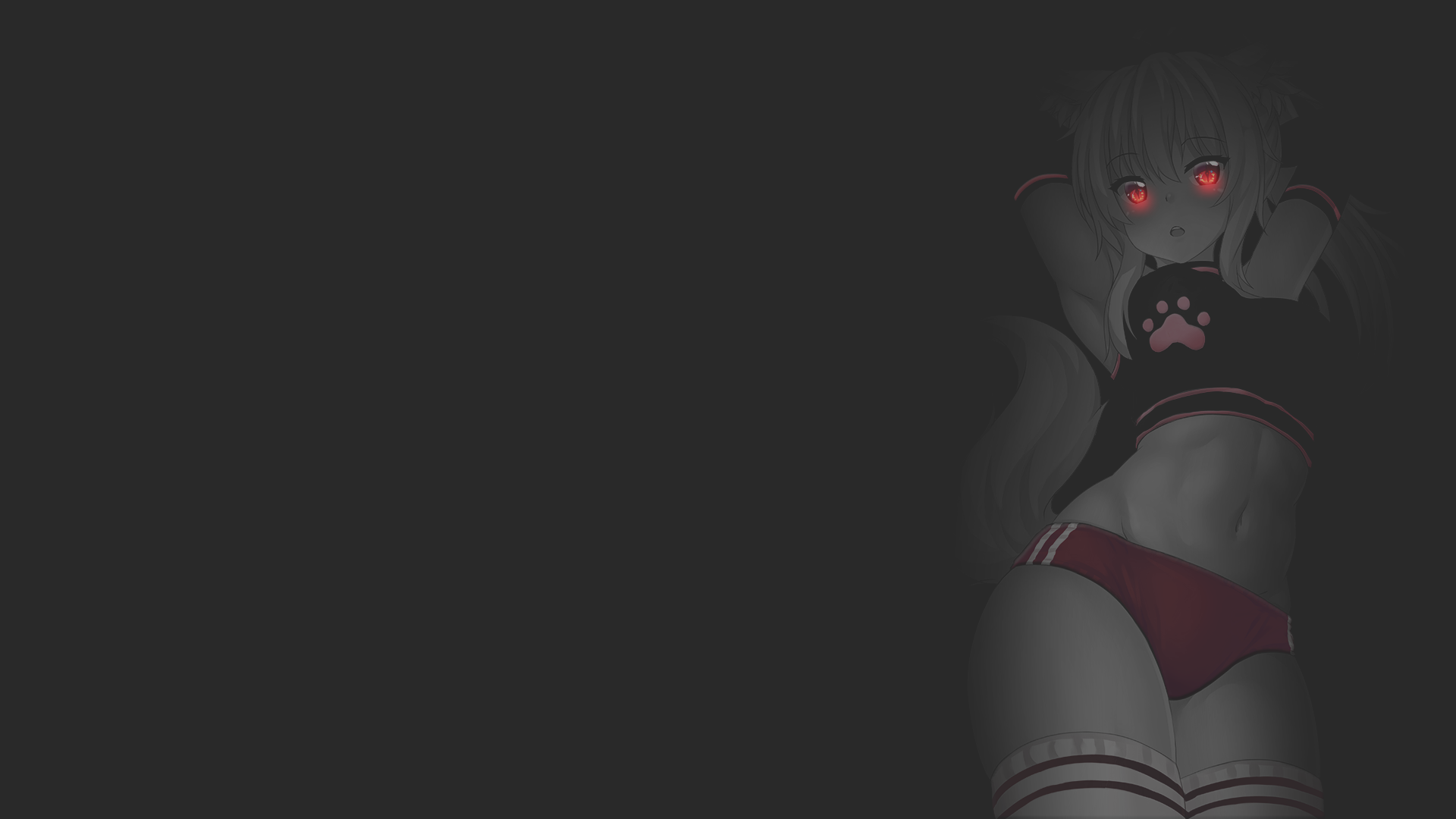 fast-runner-2024, anime, anime girls, monochrome, black background |  1920x1080 Wallpaper - wallhaven.cc