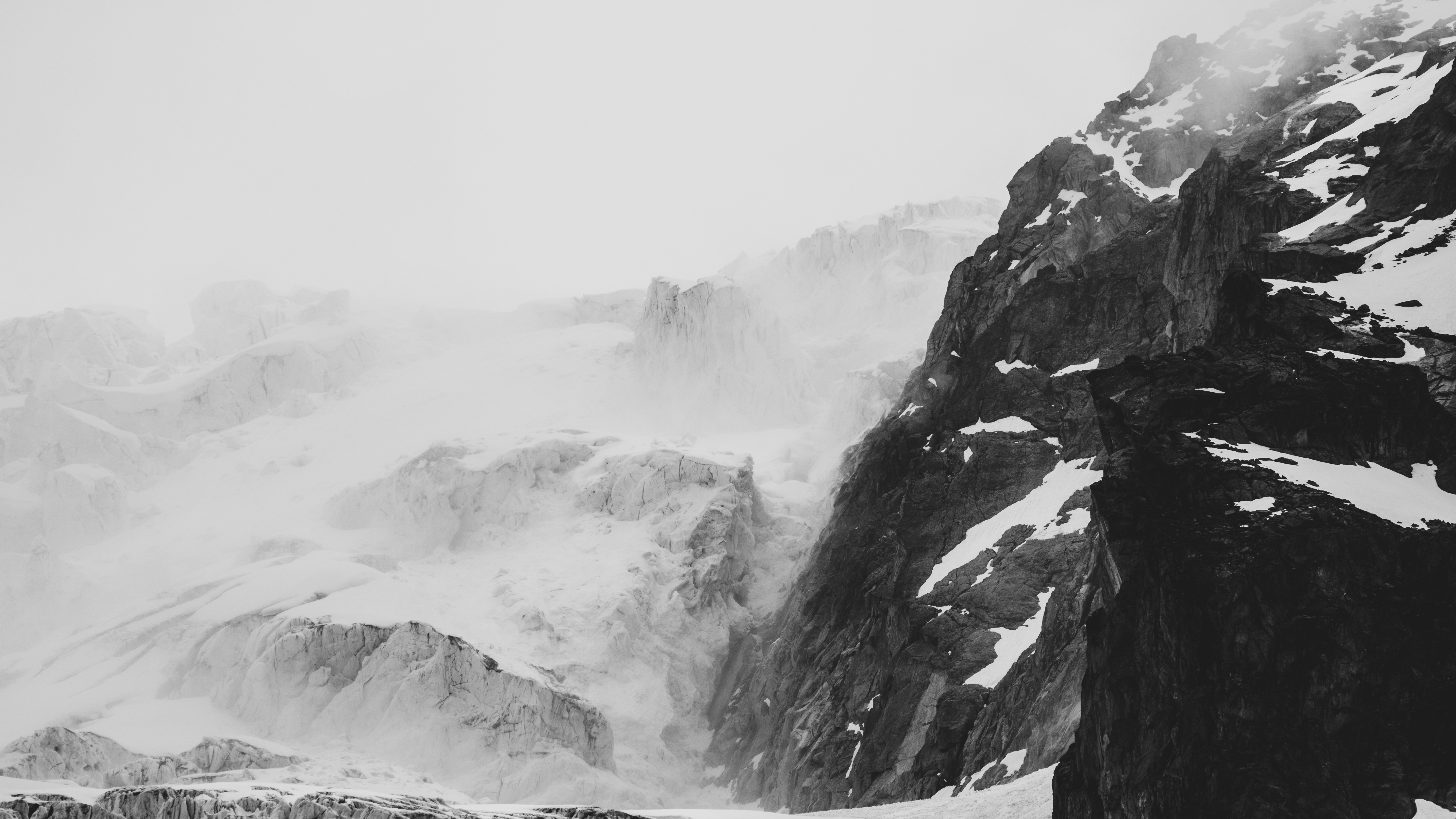 General 6000x3375 Switzerland mountains glacier monochrome nature landscape
