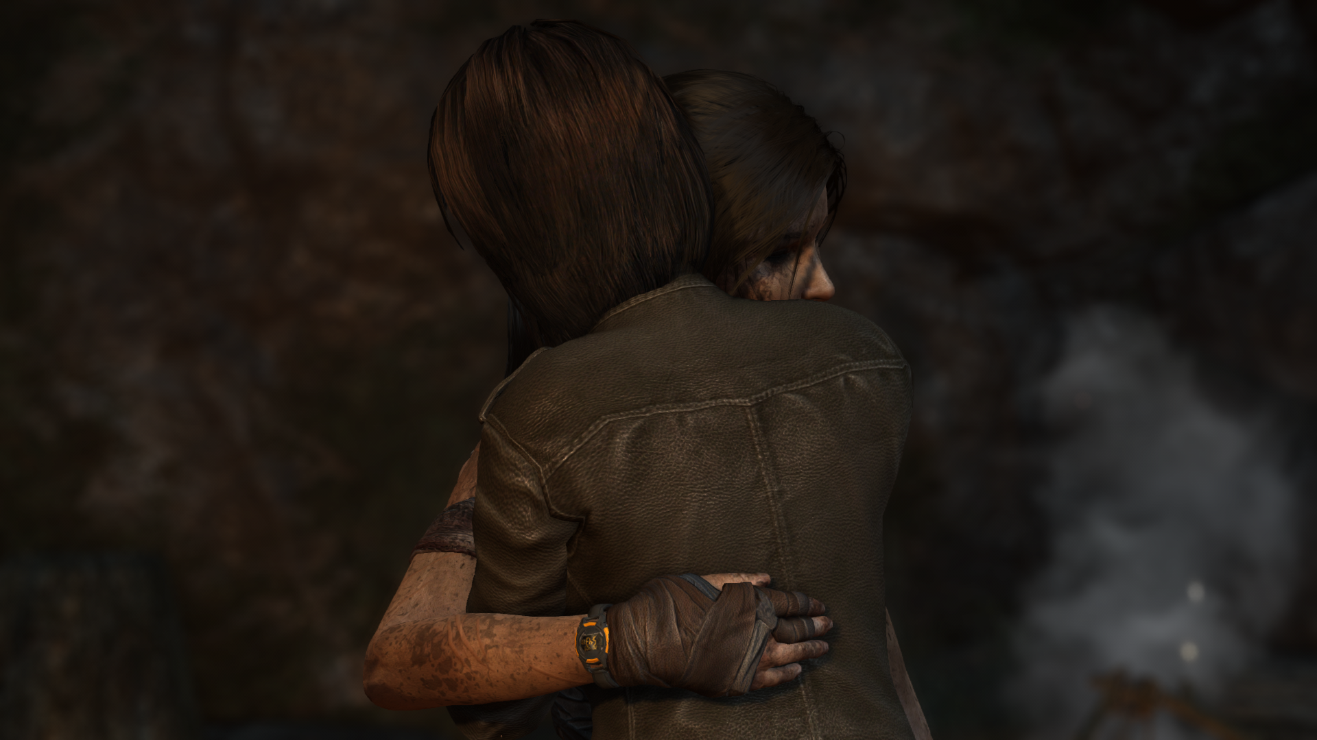 General 1920x1080 Tomb Raider women video games Lara Croft (Tomb Raider) hugging screen shot PC gaming