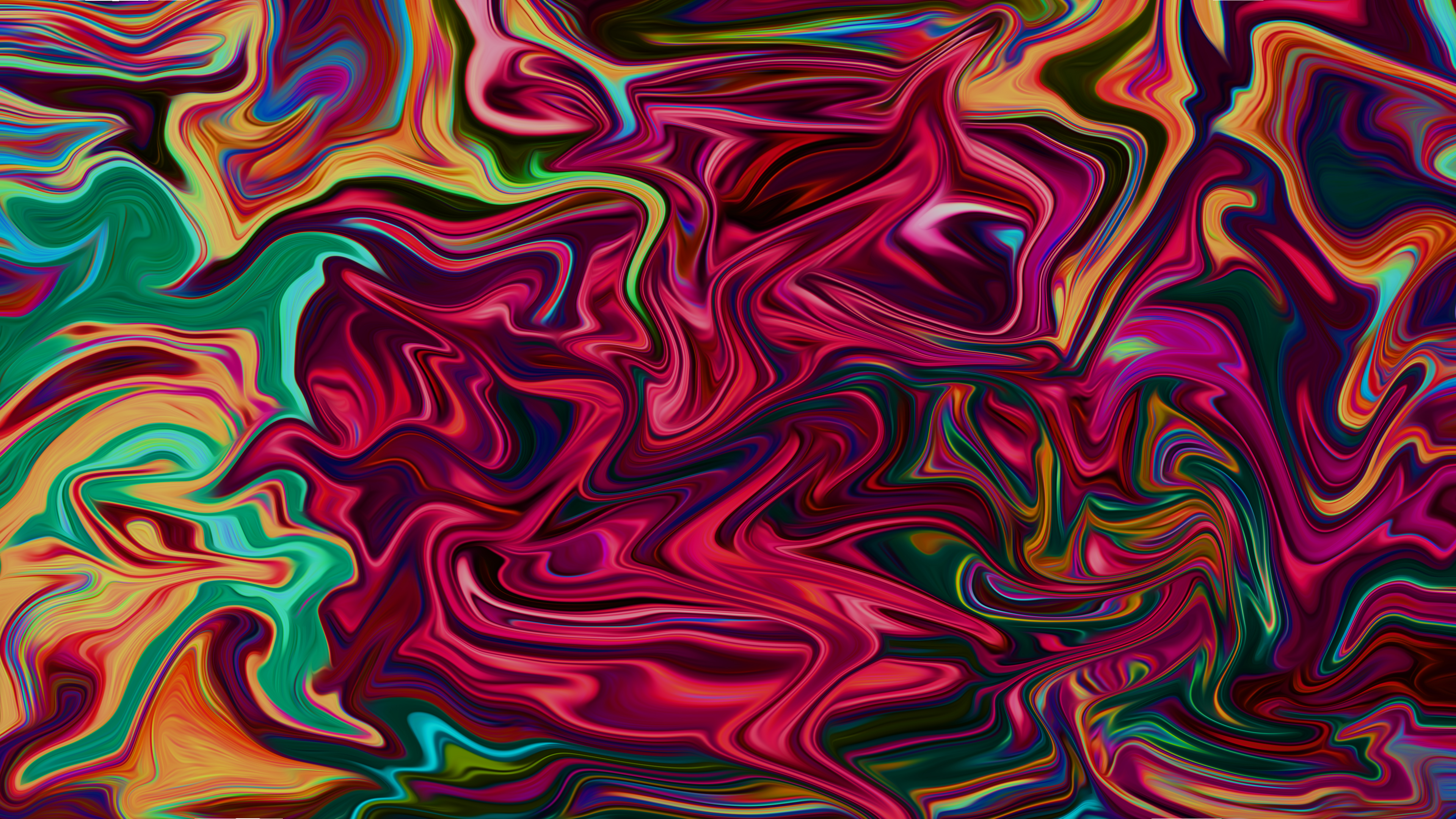 General 3840x2160 abstract fluid liquid colorful artwork digital art shapes paint brushes 8 K
