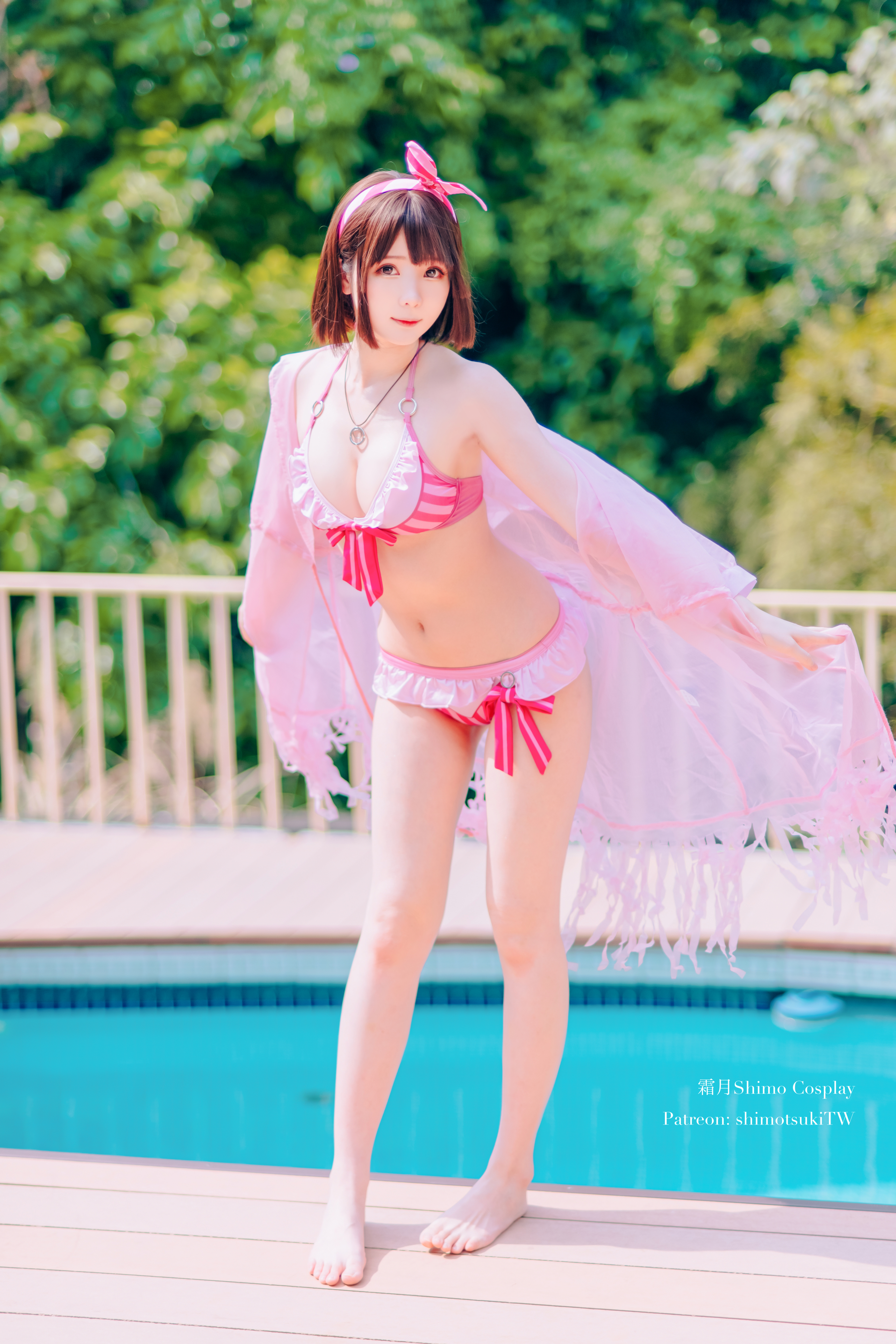 People 2563x3840 Shimo Cosplay women model Asian cosplay Katou Megumi Saenai Heroine no Sodatekata anime girls anime bikini swimwear swimming pool outdoors women outdoors