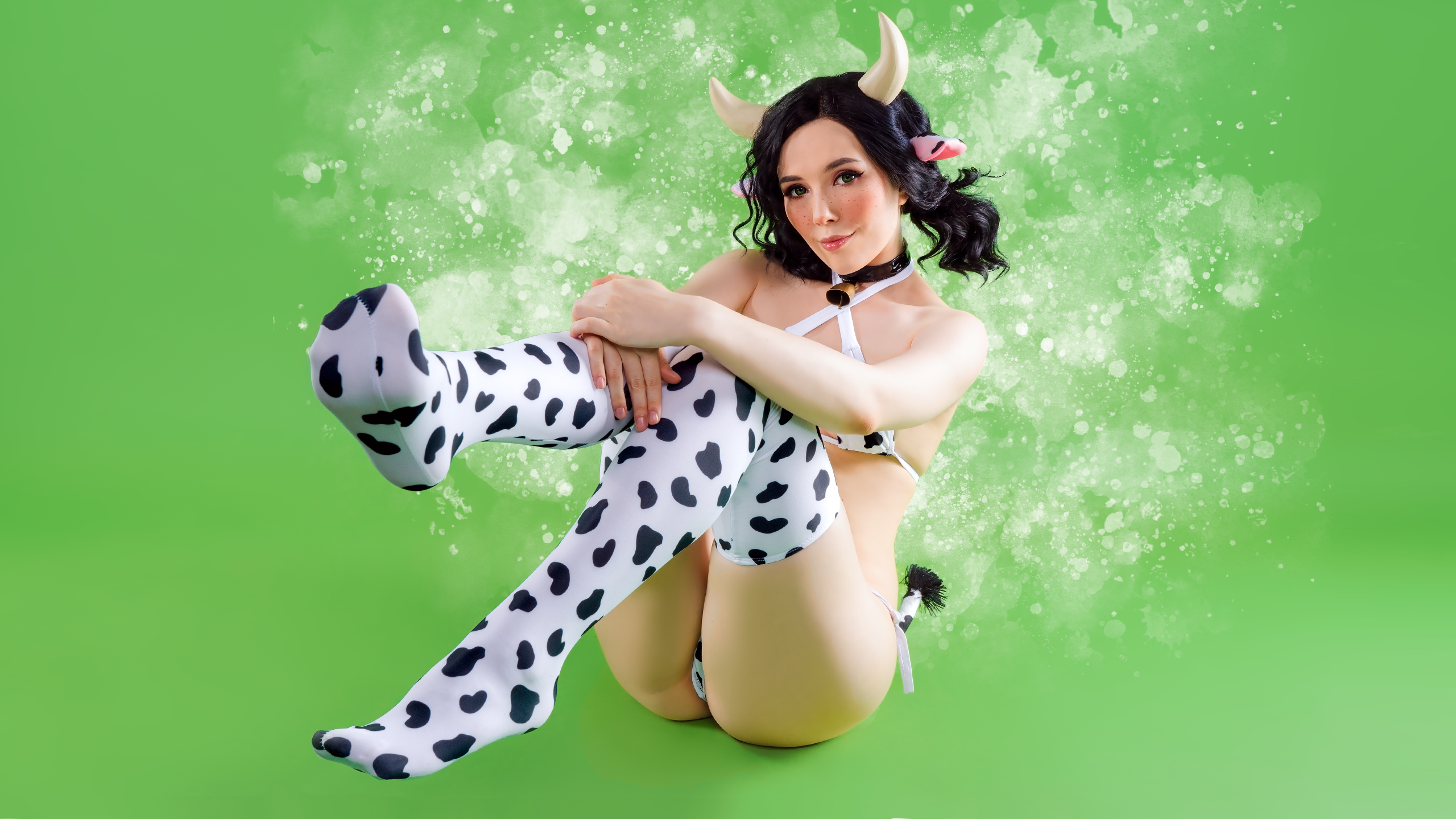People 2560x1440 Helen Stifler women model cosplay cow girl cowkinis