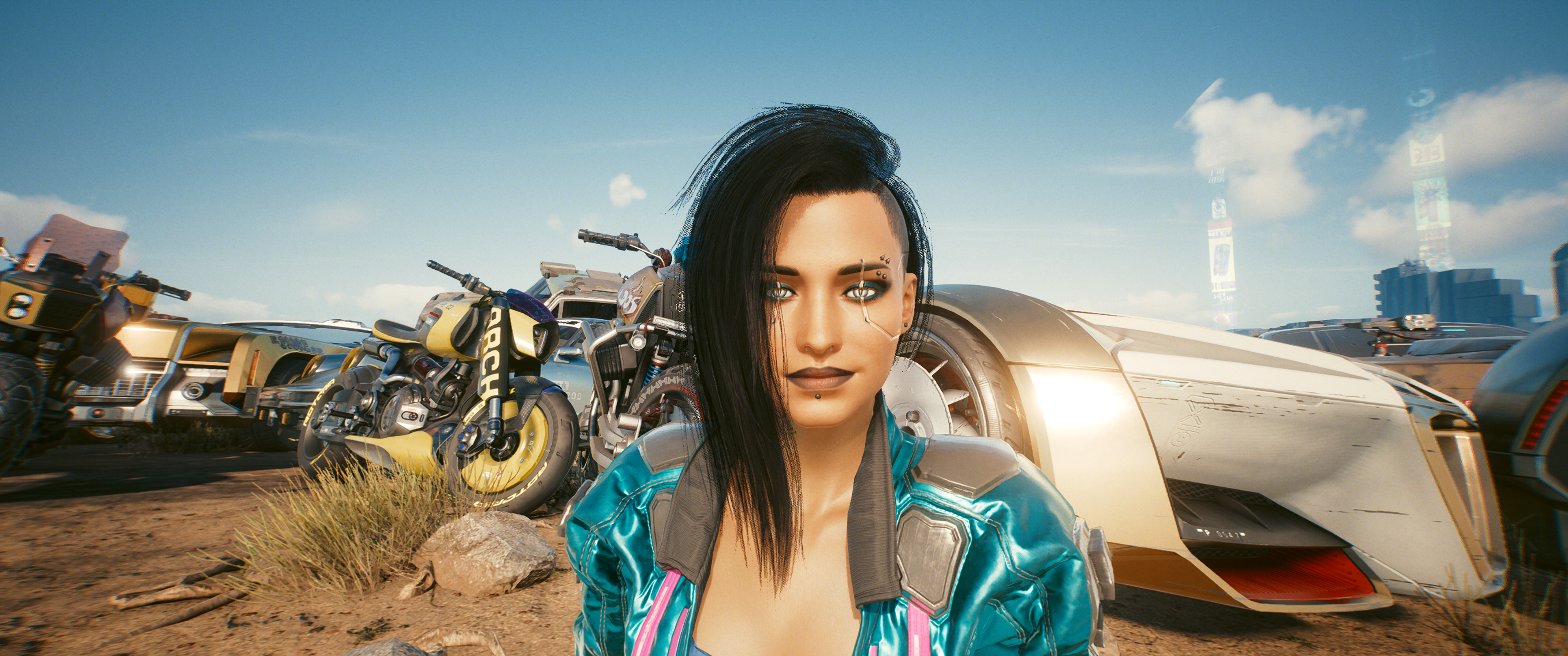 General 3440x1440 Cyberpunk 2077 CD Projekt RED V (Cyberpunk 2077) women car motorcycle video games video game characters
