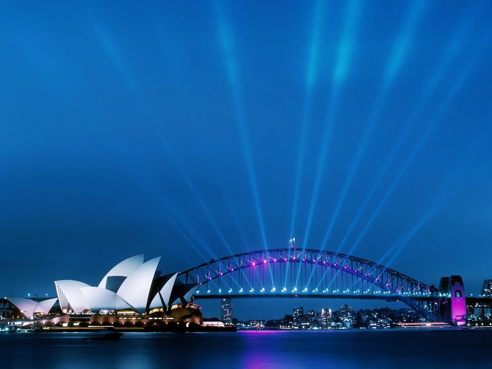 General 1600x1200 bridge Australia Sydney Opera House lights city landmark Oceania