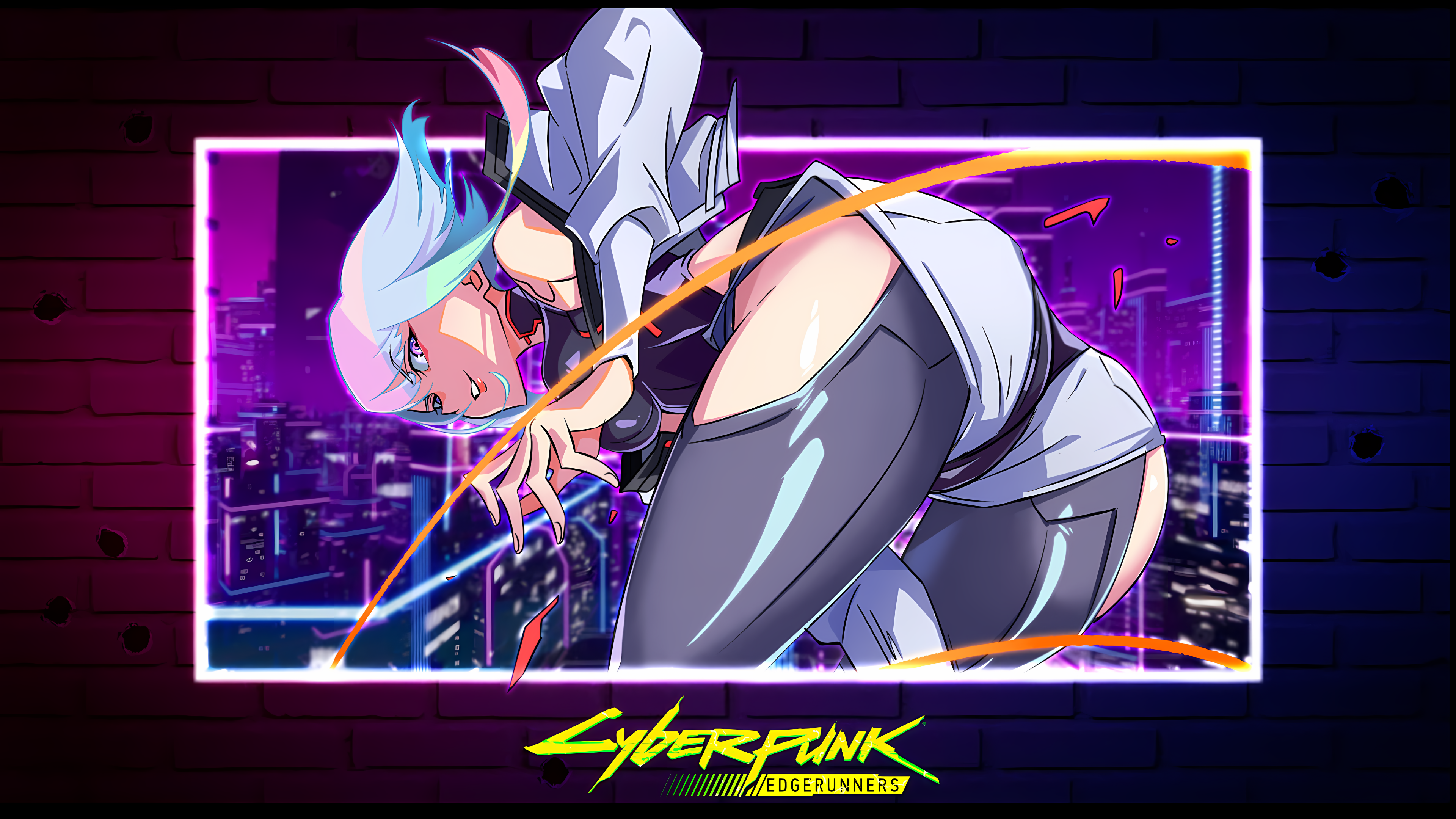 Anime 3840x2160 Cyberpunk: Edgerunners cyberpunk Netflix TV Series anime girls Lucyna Kushinada (Cyberpunk: Edgerunners)