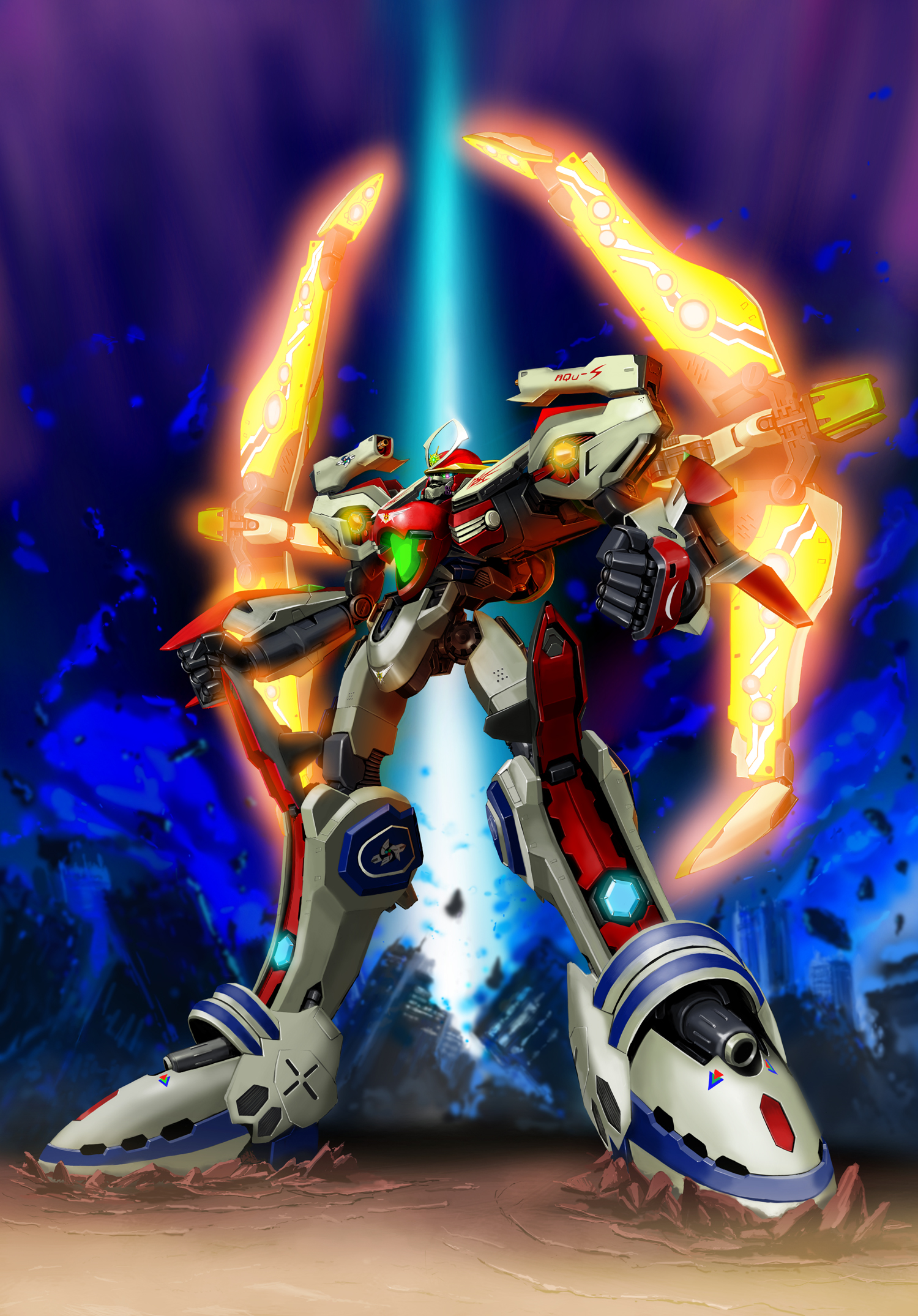 Anime 1500x2150 Genesis of Aquarion Solar Aquarion artwork digital art fan art anime mechs Super Robot Taisen