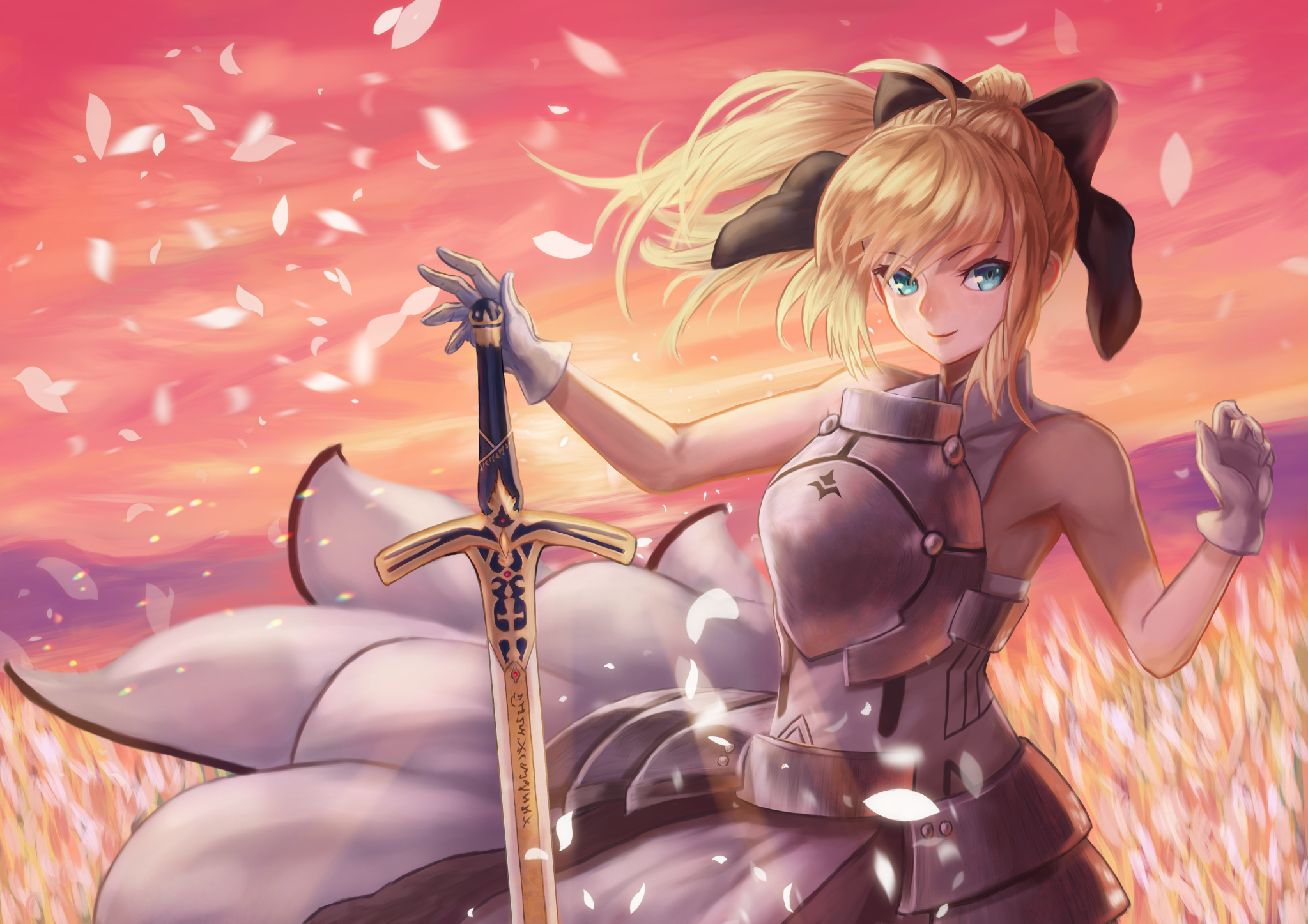 Anime 2047x1447 anime anime girls Artoria Pendragon Saber Lily Fate series Fate/Unlimited Codes  Fate/Grand Order blonde