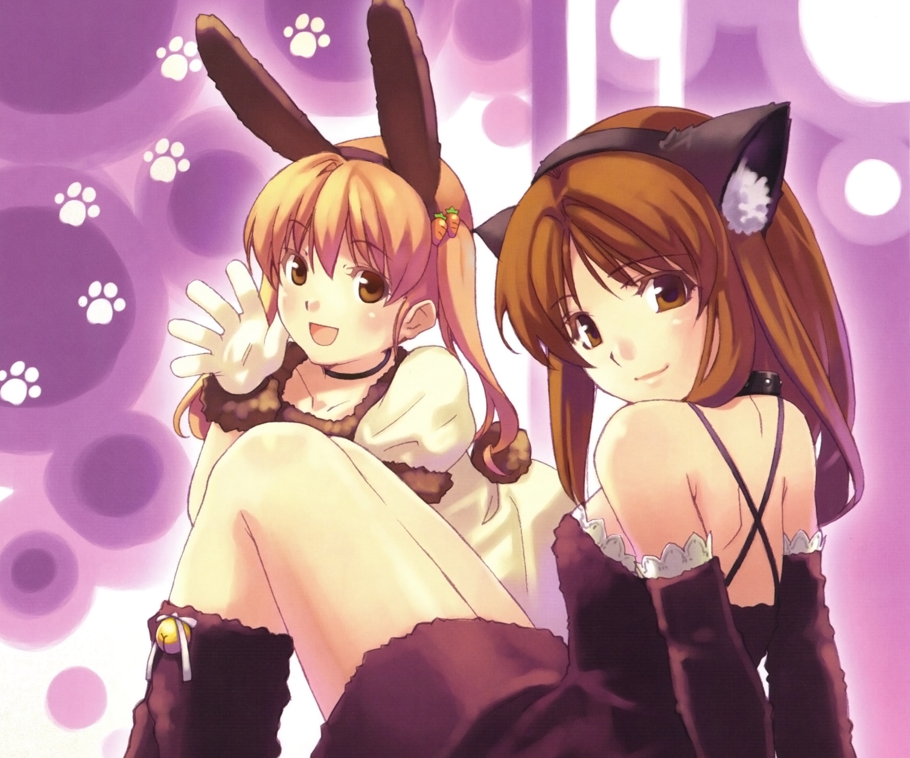 Anime 1800x1500 anime anime girls original characters cats