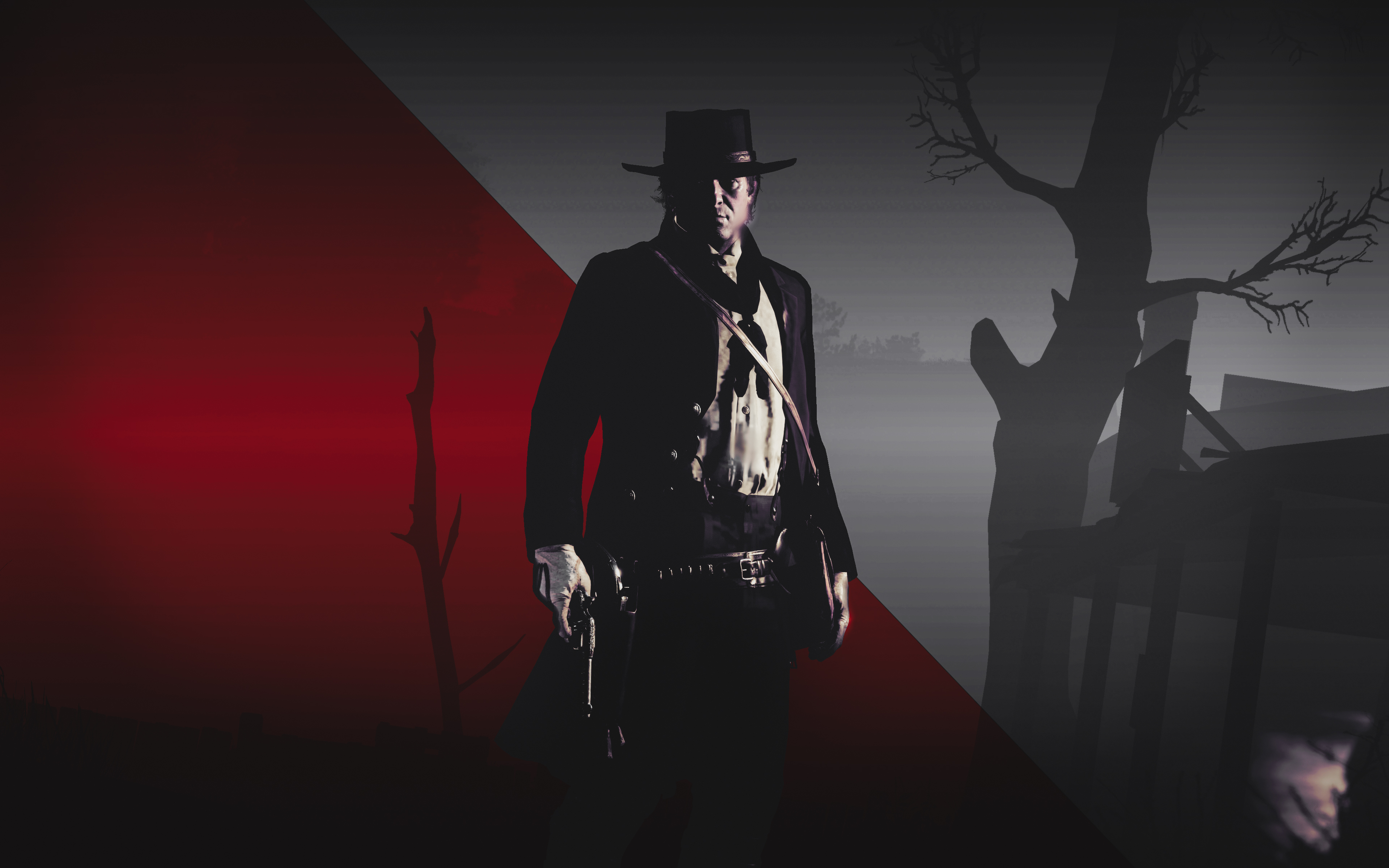 General 3840x2400 Red Dead Redemption 2 Red Dead Redemption video games video game art PC gaming video game men