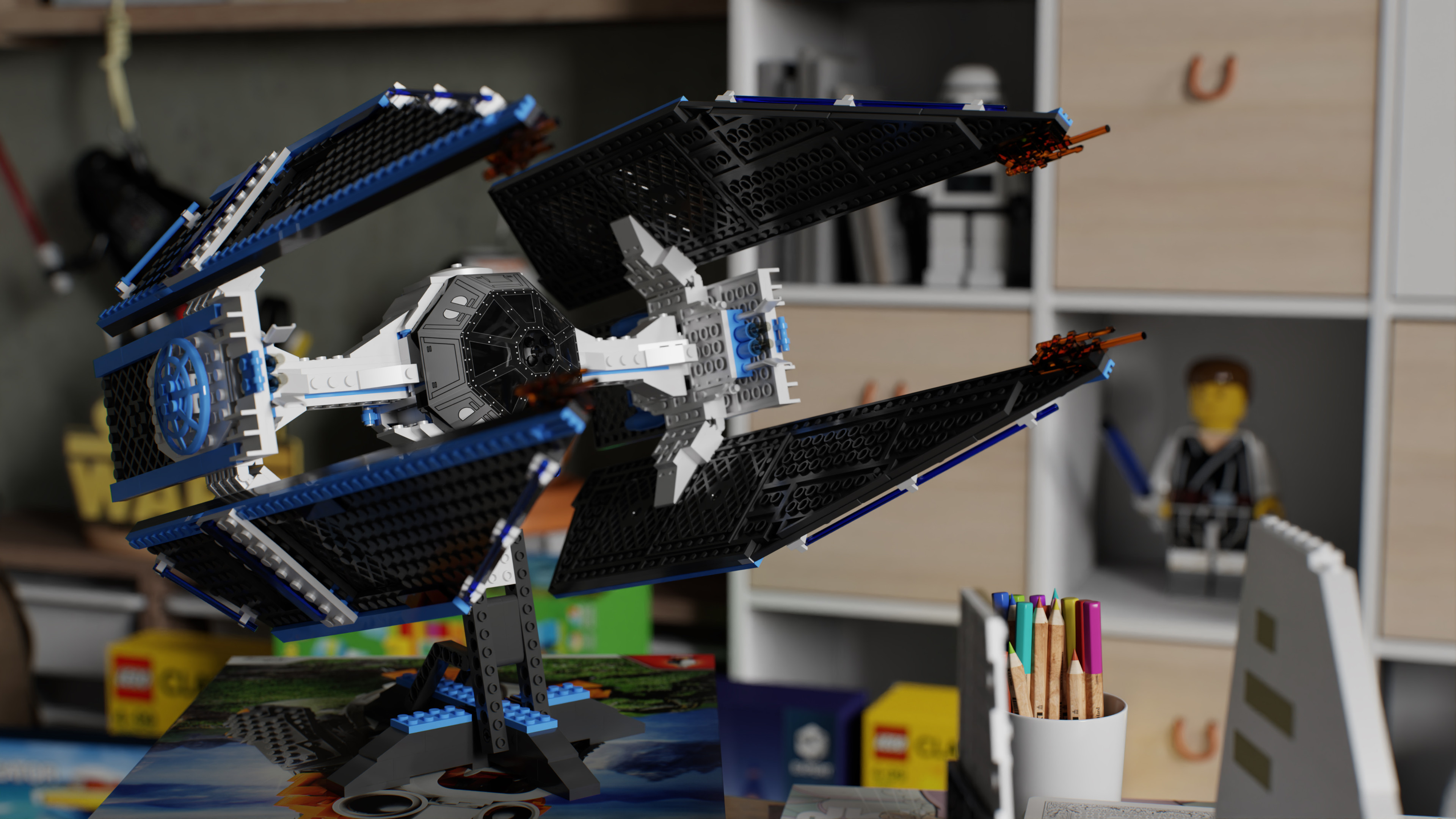 General 3840x2160 Star Wars LEGO toys Star Wars Ships TIE Interceptor science fiction