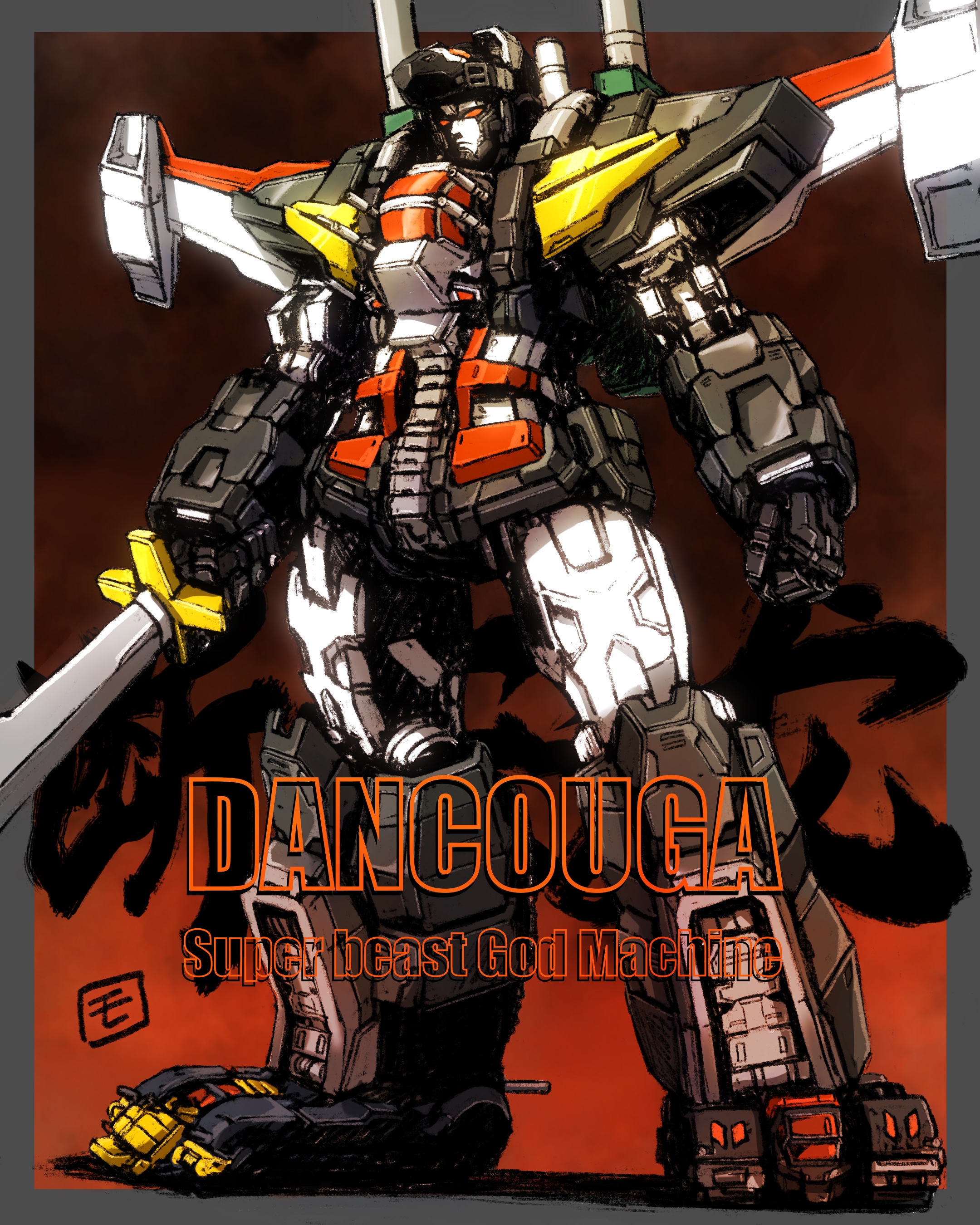 Anime 2160x2700 anime mechs Super Robot Taisen Dancouga - Super Beast Machine God Dancouga artwork digital art fan art