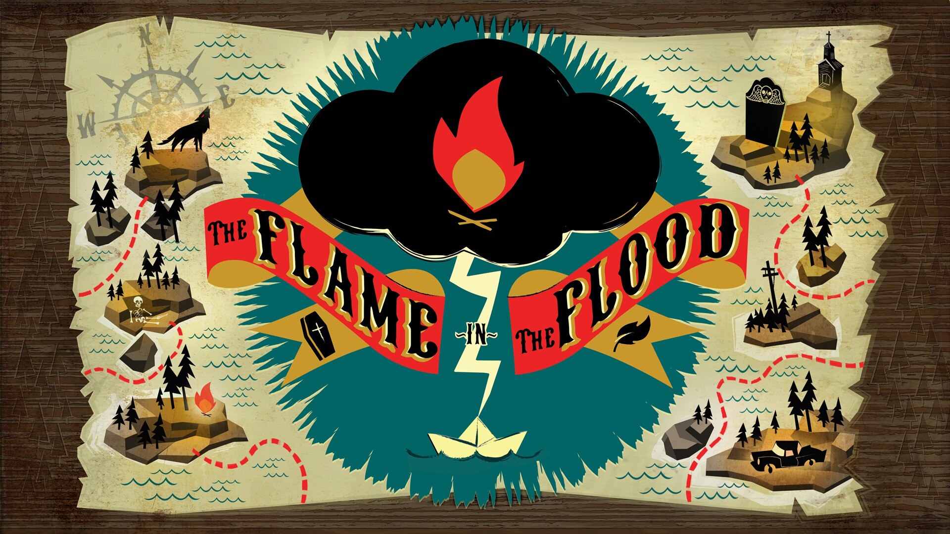 General 1920x1080 PC gaming video games The Flame in the Flood survival map river raft