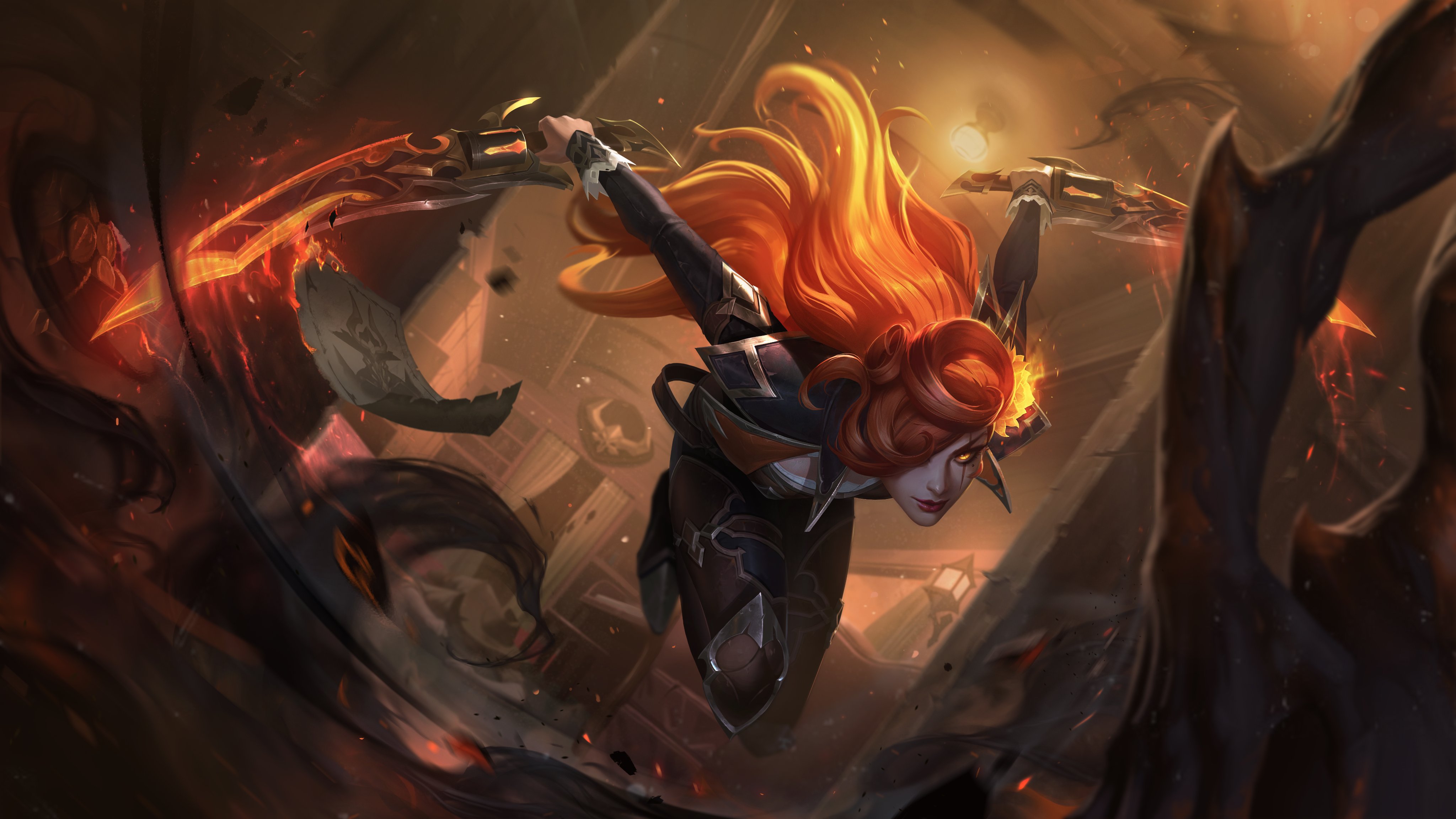 General 4096x2304 League of Legends Katarina (League of Legends) High Noon artwork Riot Games video games video game characters
