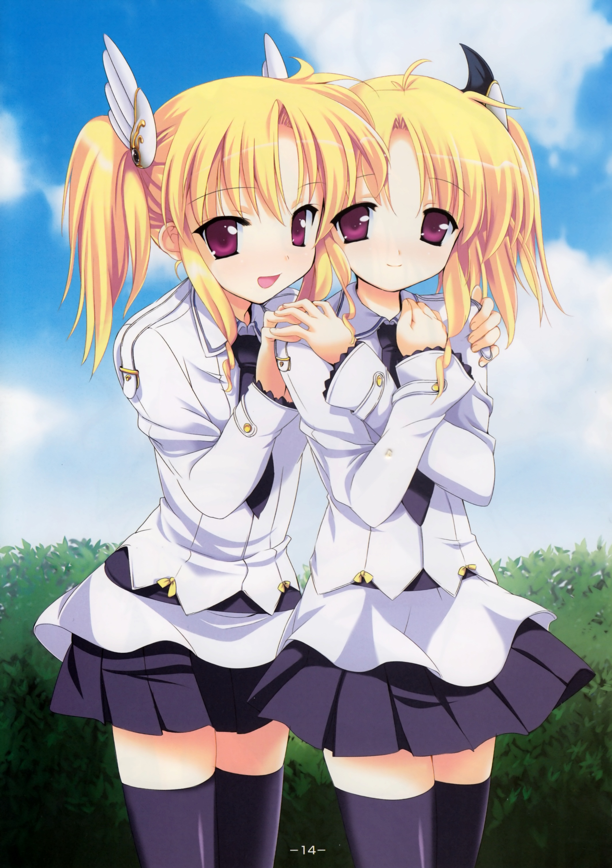 Blonde Twins Anime Anime Girls Magus Tale Rena Geminis Nina Geminis Twintails Artwork