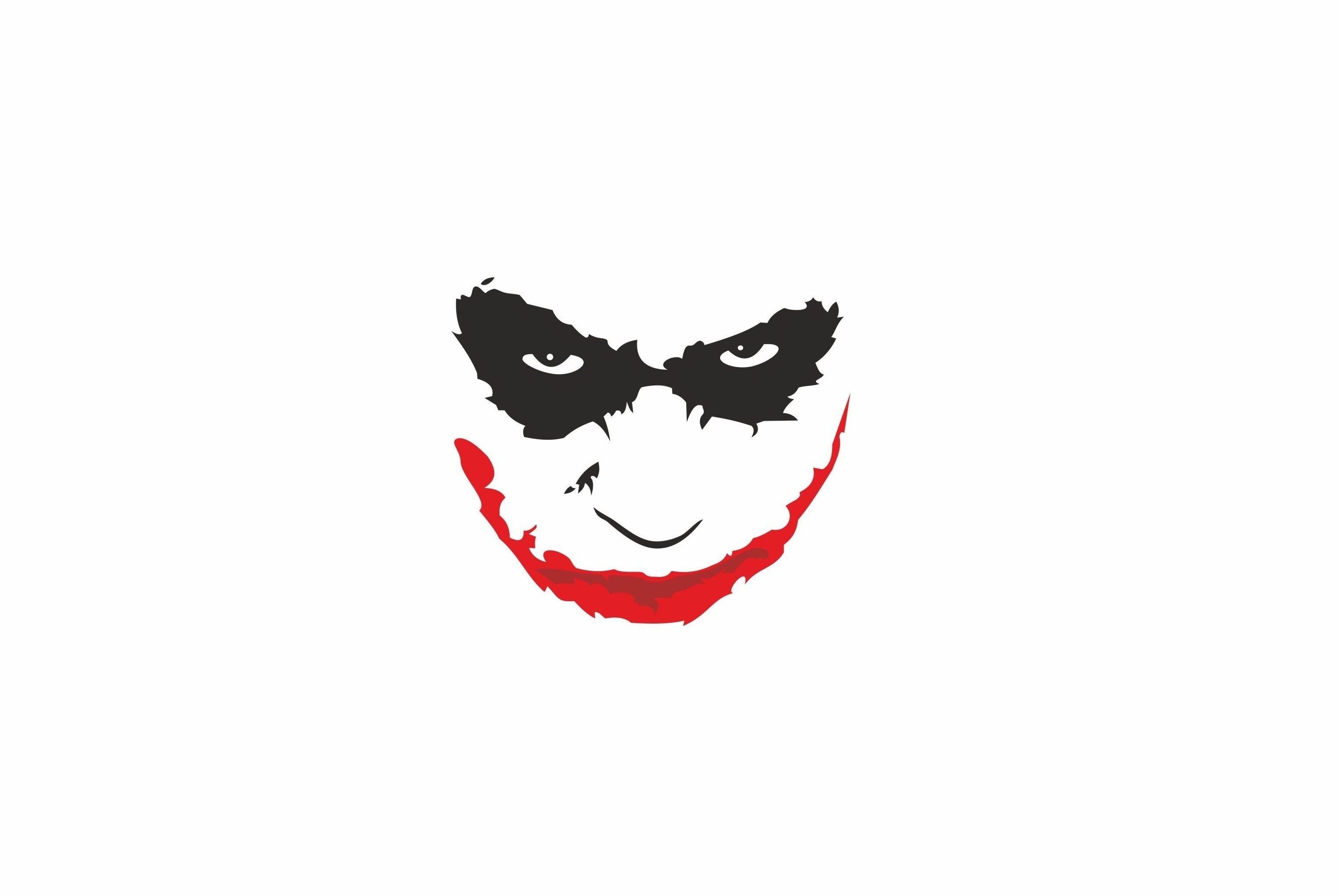 General 3040x2036 Joker red black eyes abstract face movies digital art simple background smiling