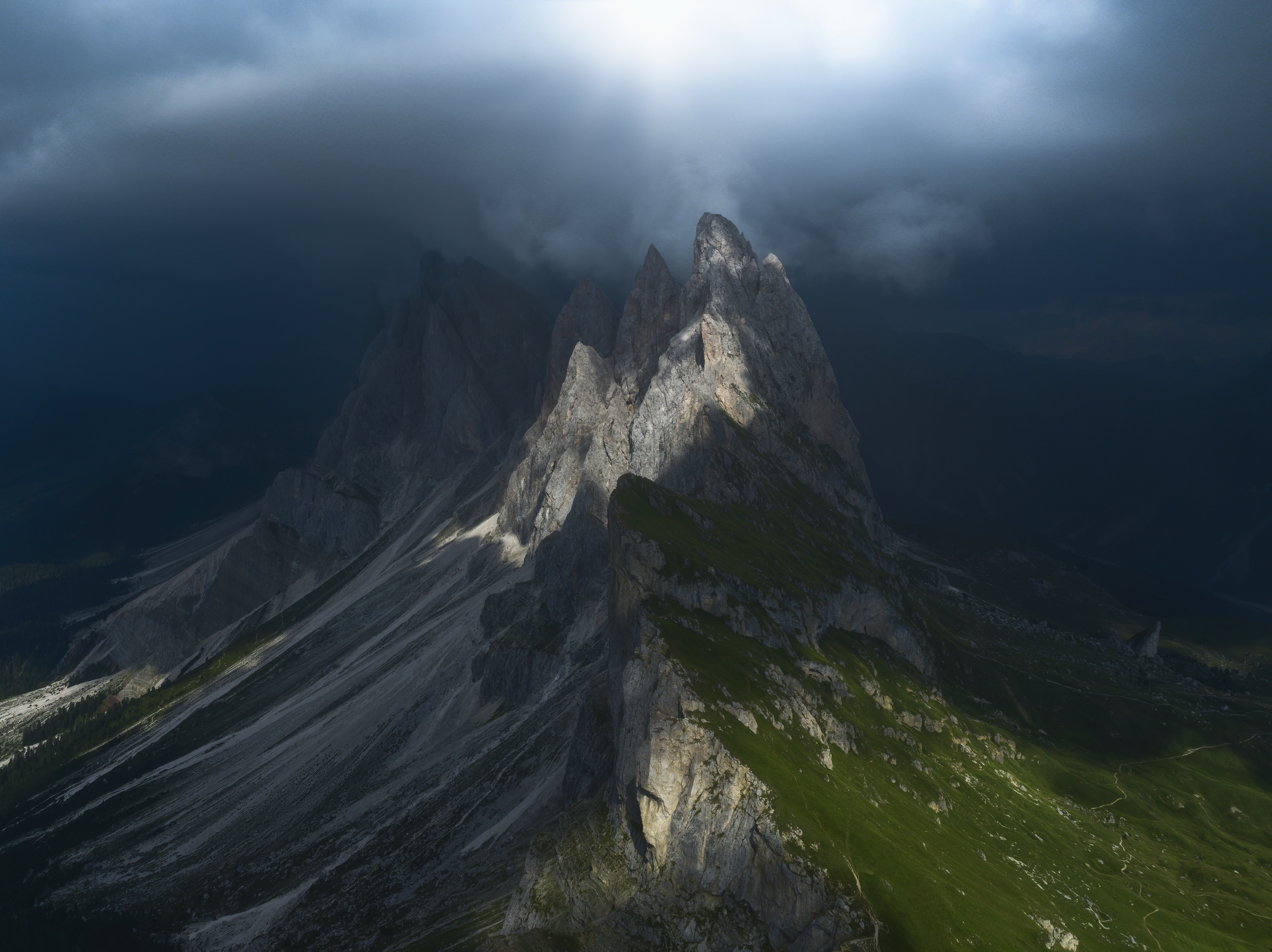 General 4318x3234 Italy Alps cliff nature landscape clouds mountain top mountains Seceda