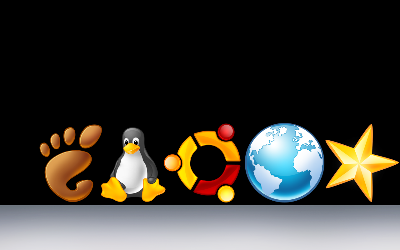 General 1280x800 simple background minimalism Ubuntu Linux logo GNOME operating system