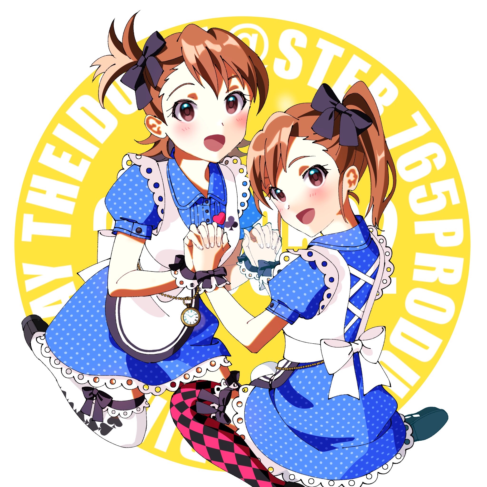 Brunette Twins Two Women Anime Anime Girls The Idolm Ster Futami Ami Futami Mami Long