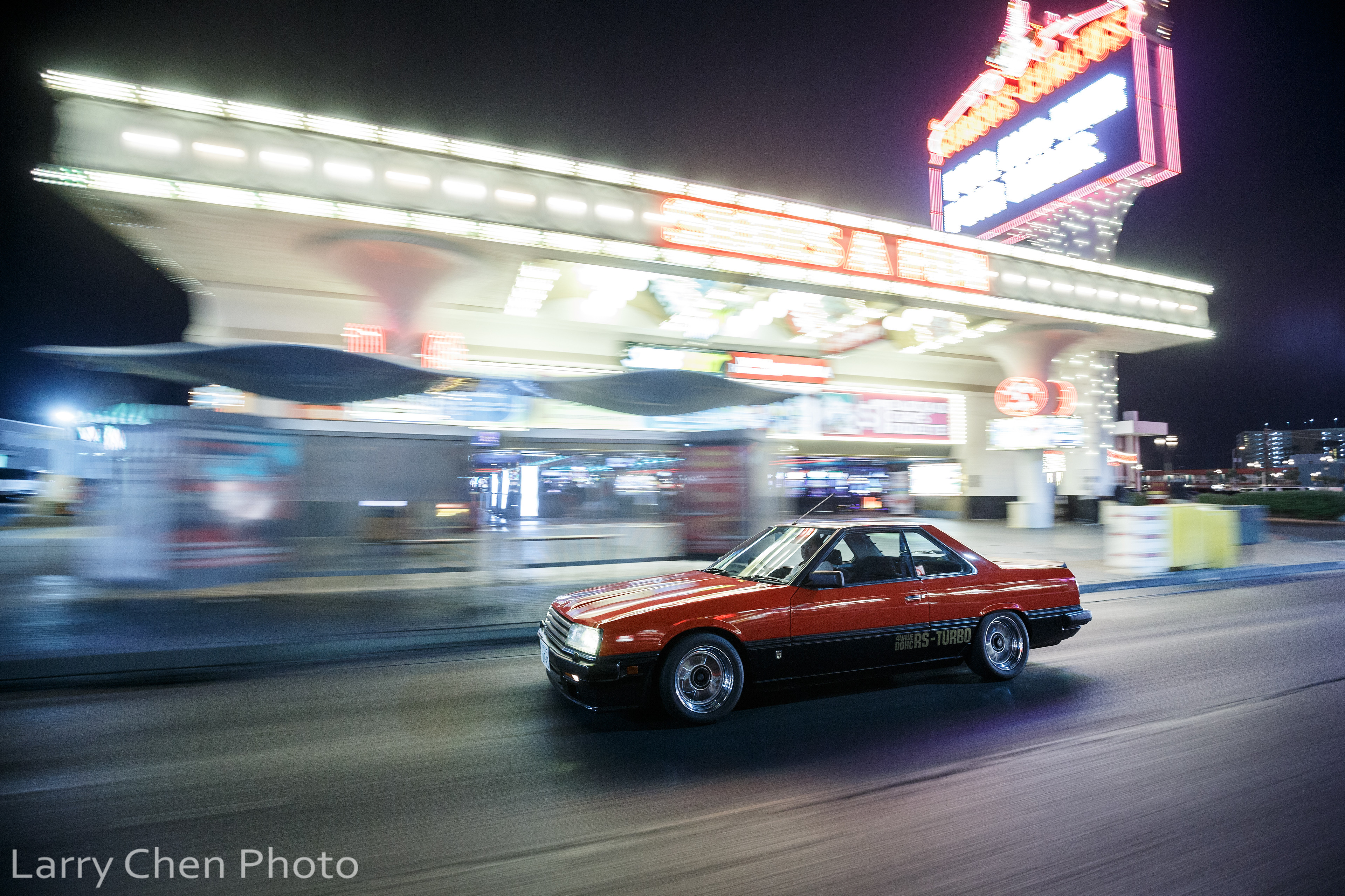 General 3840x2560 Nissan Skyline red cars Japanese cars night city lights sports car Larry Chen