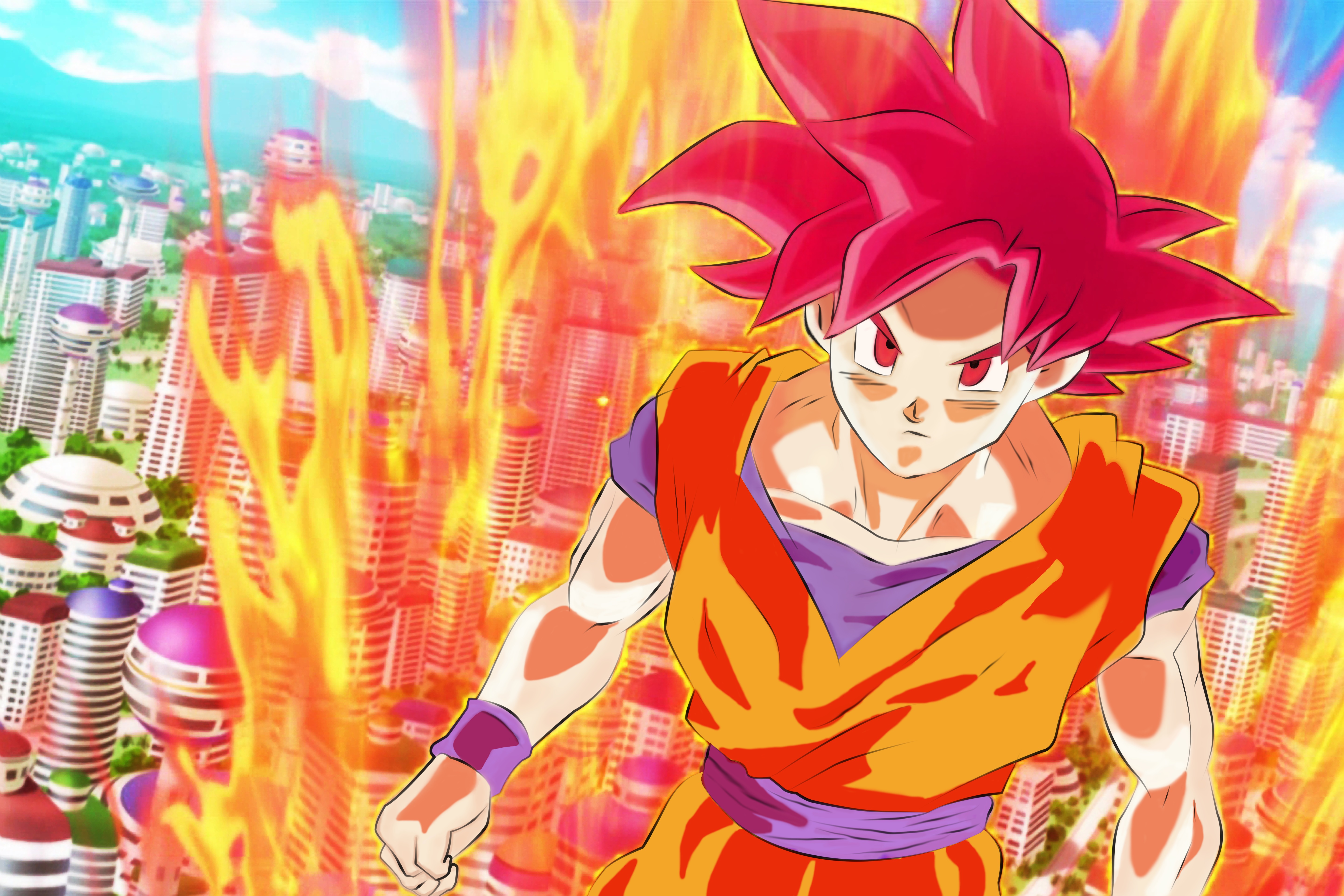 Anime 5760x3840 Dragon Ball Dragon Ball Super Son Goku Vegeta DRAGON BALL Z: KAKAROT Super Saiyan God