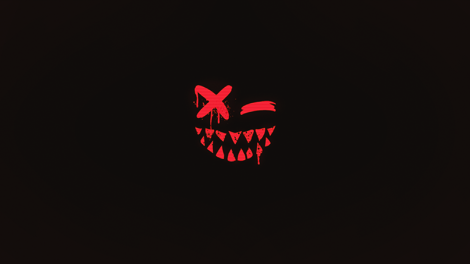 General 1920x1080 scary face demon minimalism tooth closed eyes photoshopped