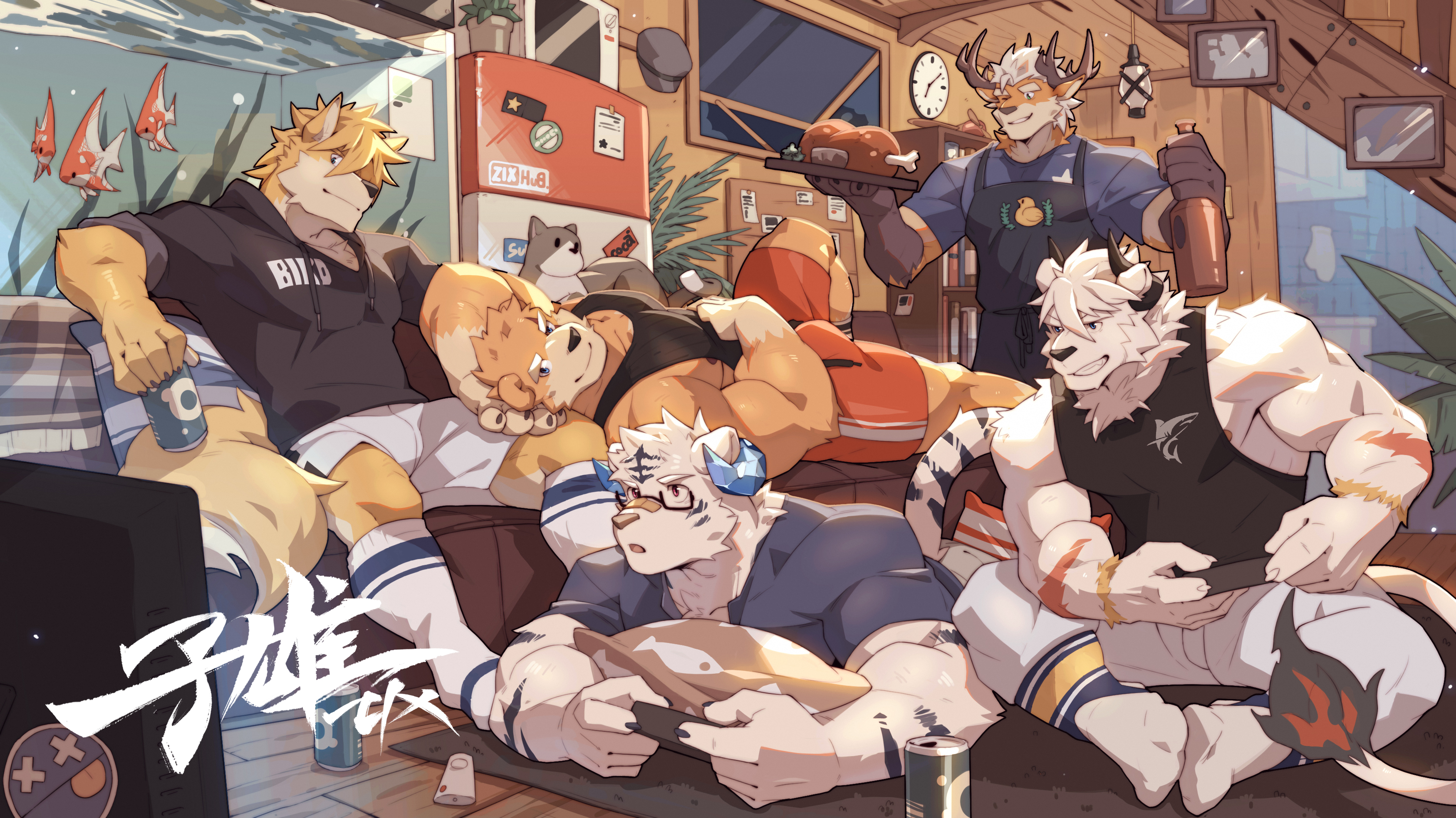 Anime 3500x1968 furry muscles Anthro ZIXiong