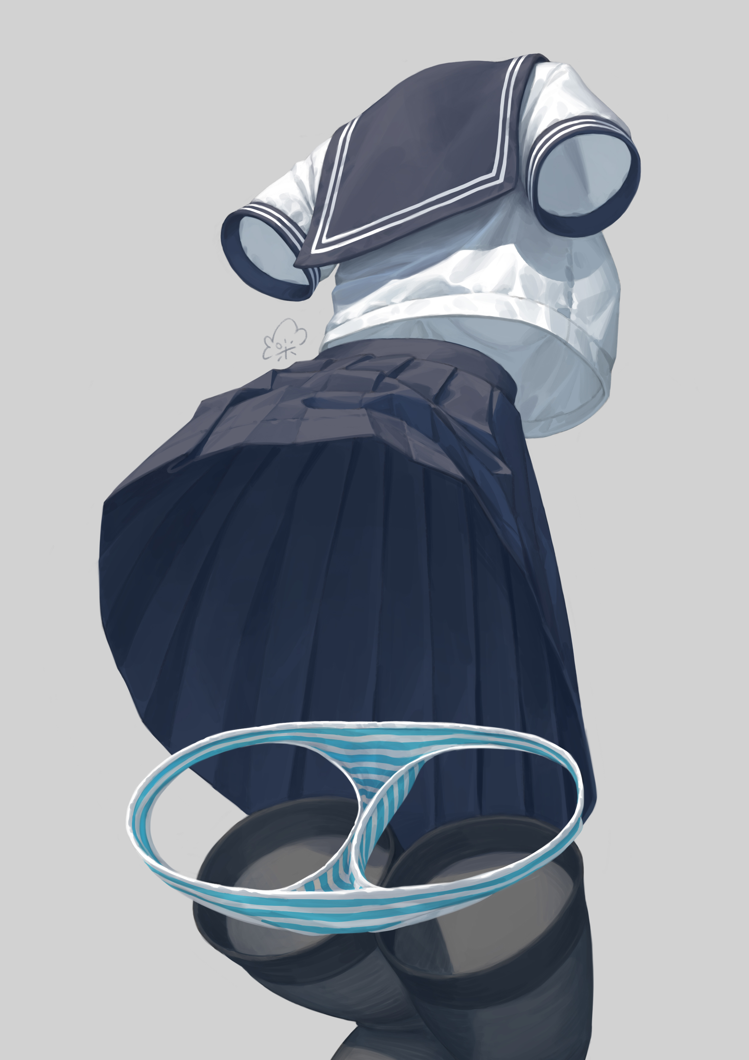 Anime 2480x3508 school skirt school uniform schoolgirl invisibility panties panties down Toru Hagakure anime anime girls huayecai820