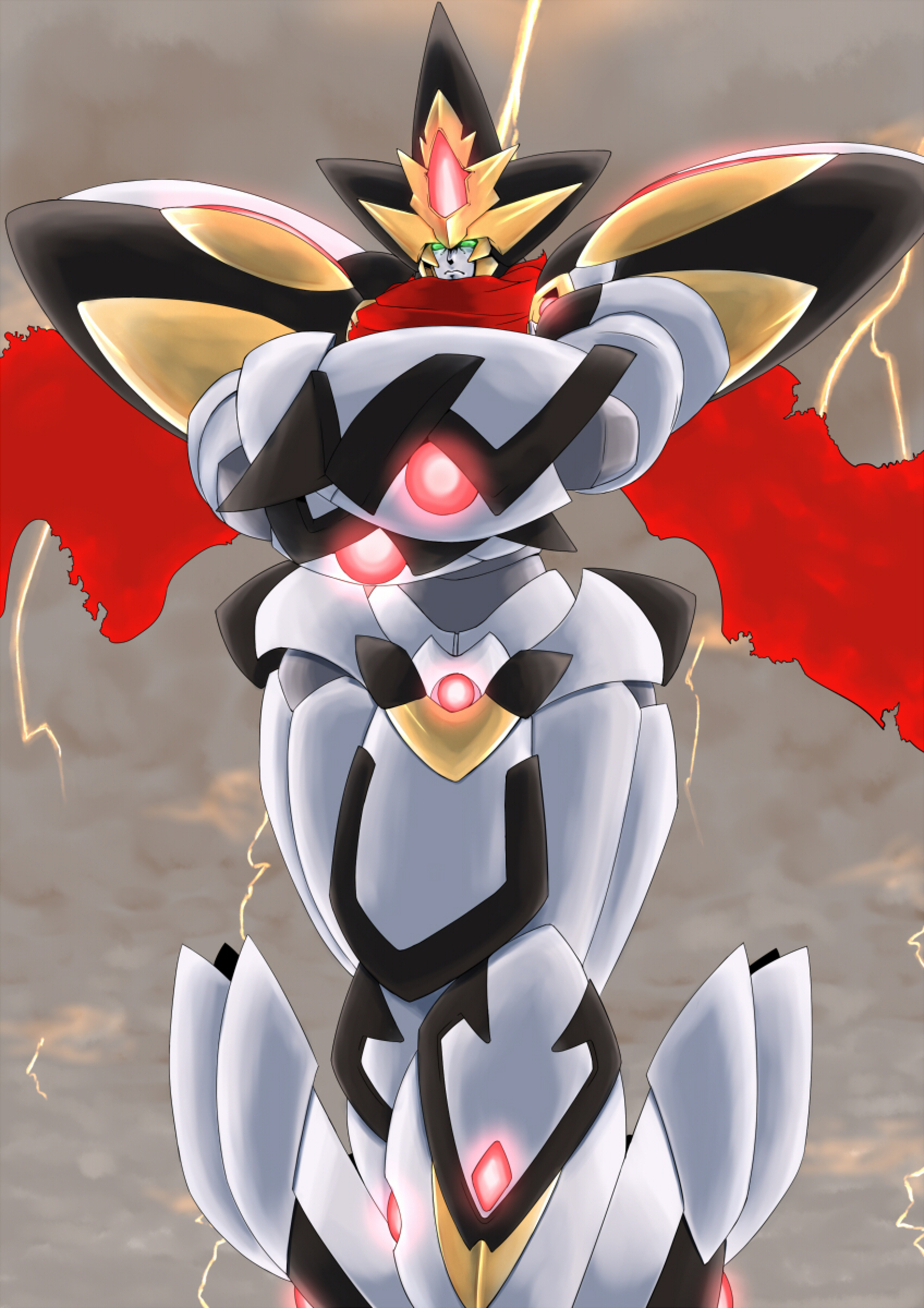 Anime 1696x2400 RaiOh Super Robot Taisen mechs anime artwork digital art fan art