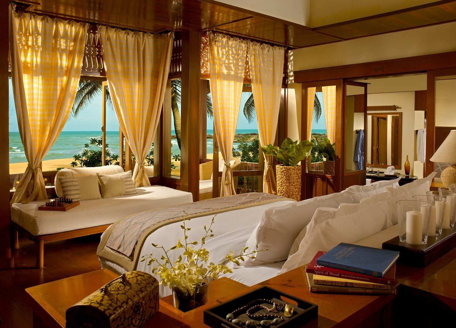 General 1500x1080 Malaysia hotel room bedroom interior interior design beach ocean view bed